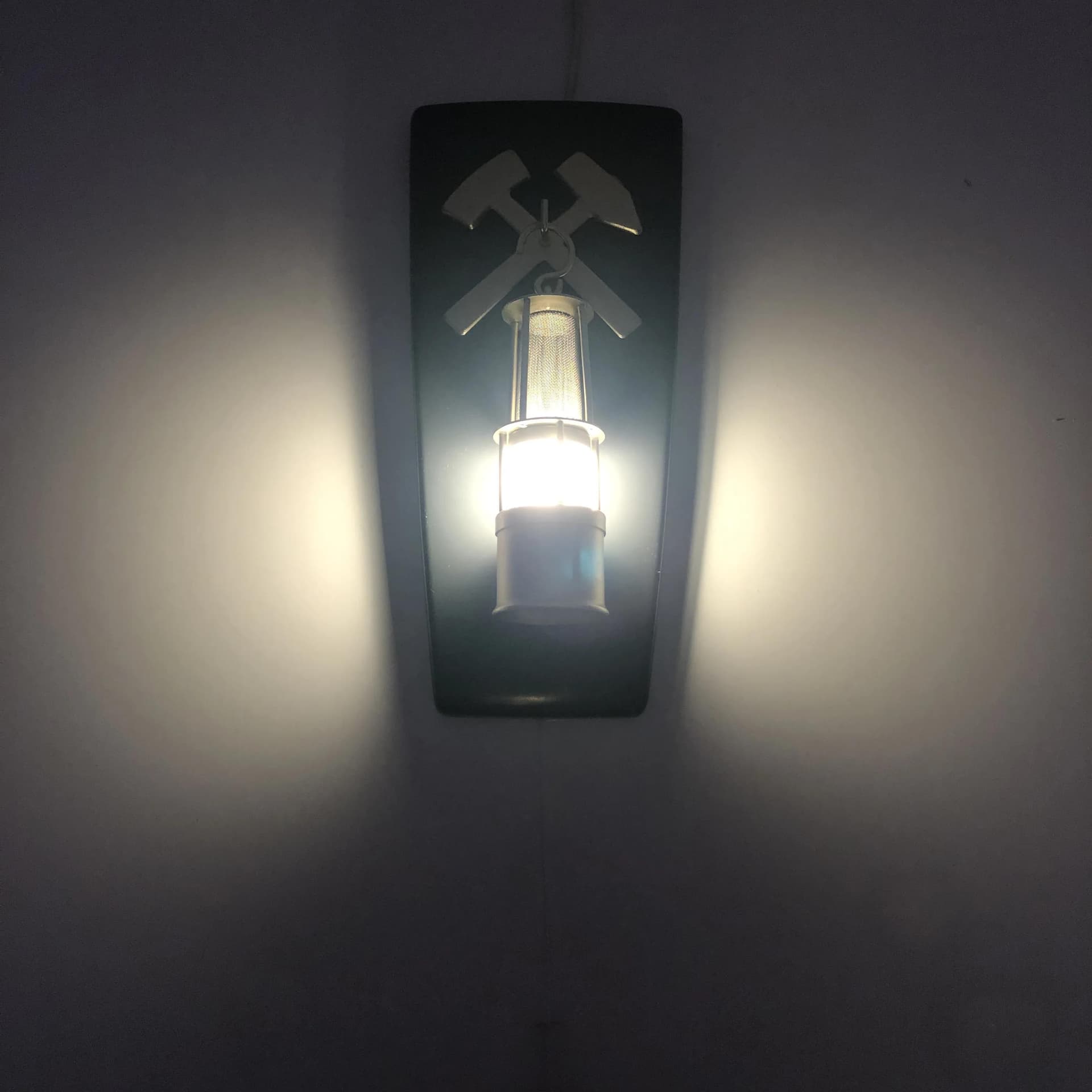 Kinkiet, srebrny, metal, Aka Electric, Niemcy, lata 80. - 22466