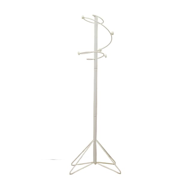 Wieszak stojący, metal biały, Dania, lata 70. - WYMIARY