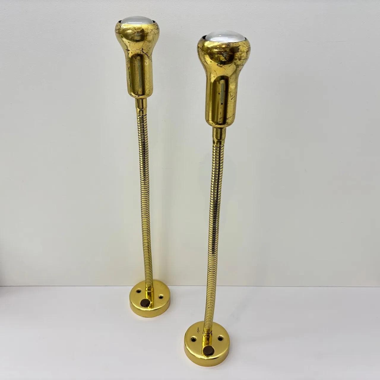 Mosiężne kinkiety modernistyczne, Niemcy, lata 70. - 22813