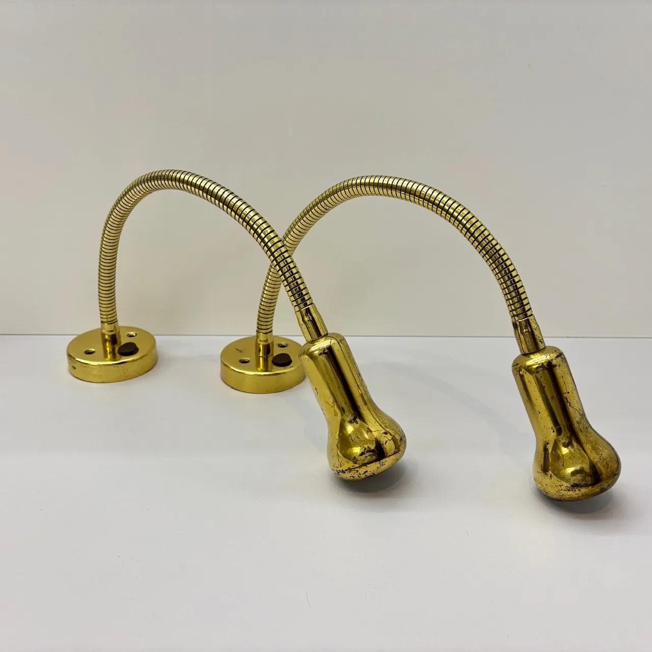 Mosiężne kinkiety modernistyczne, Niemcy, lata 70. - 22814