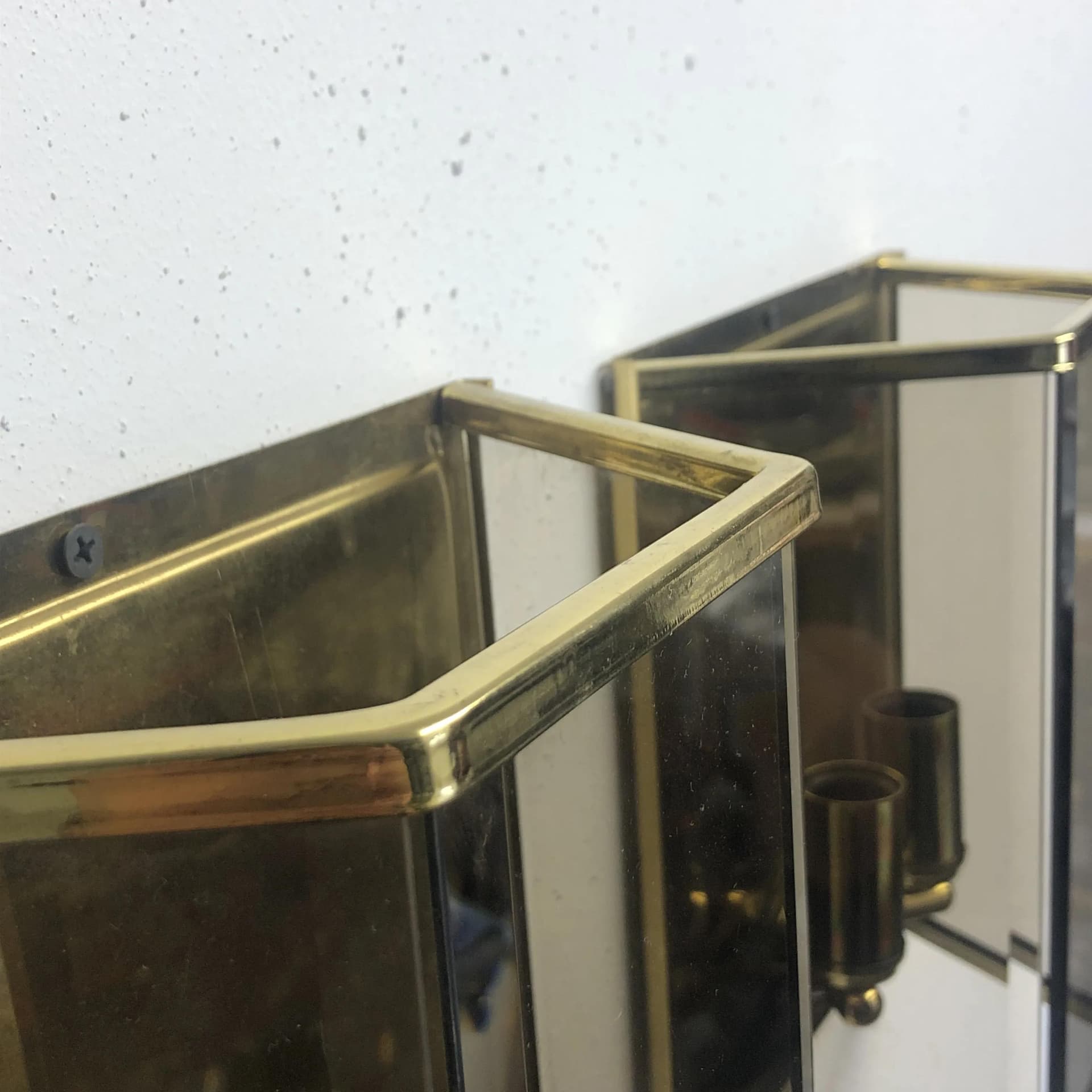 Para kinkietów Art Deco, mosiądz złoty, Holtkötter, Niemcy, lata 70. - 22781