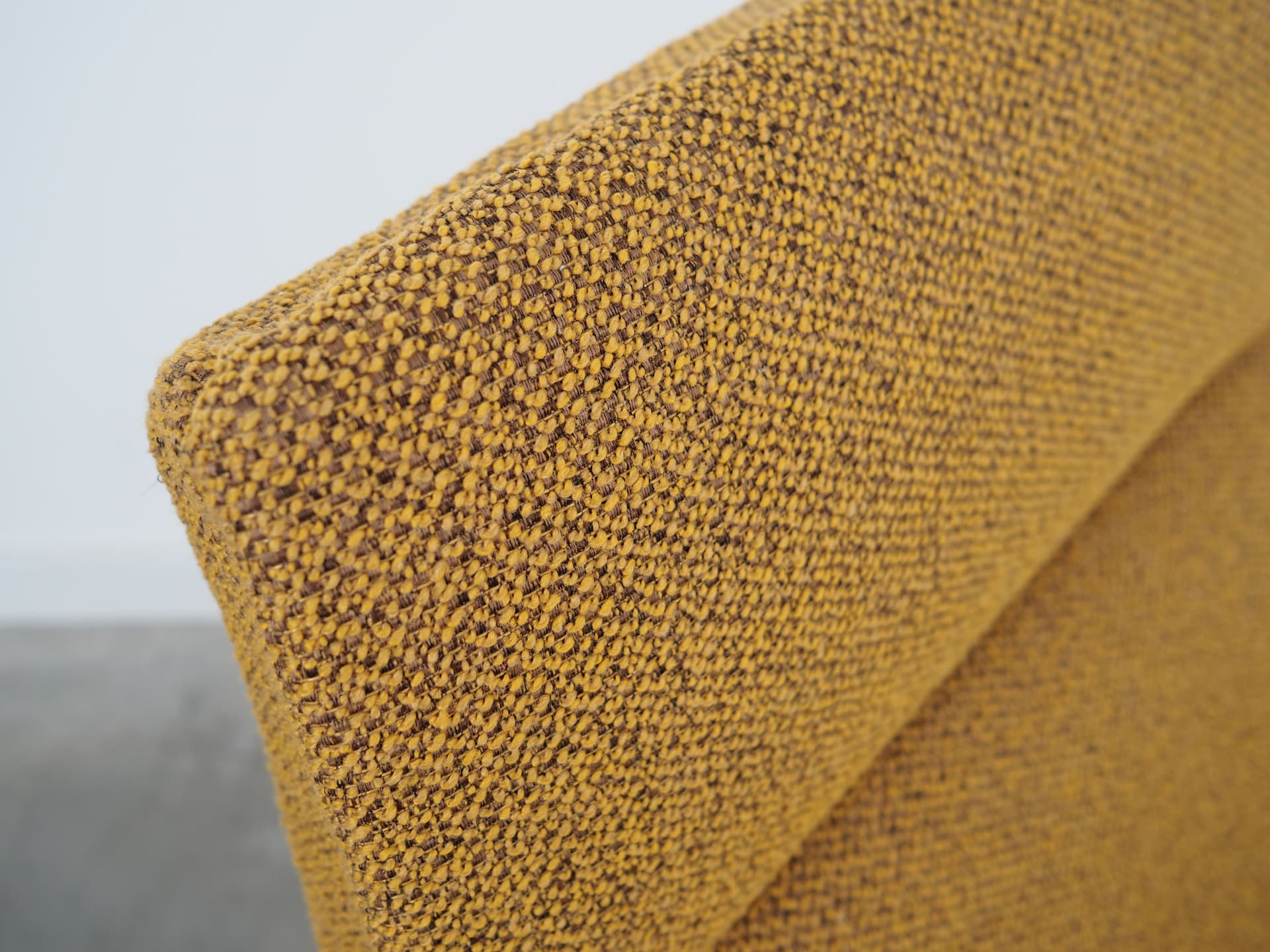 Fotel, musztardowy, teak, Dania, lata 70. - 66506