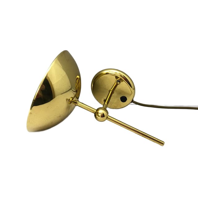 Kinkiet, złoty, metal, Wofi Leuchten, Niemcy, lata 80. - WYMIARY