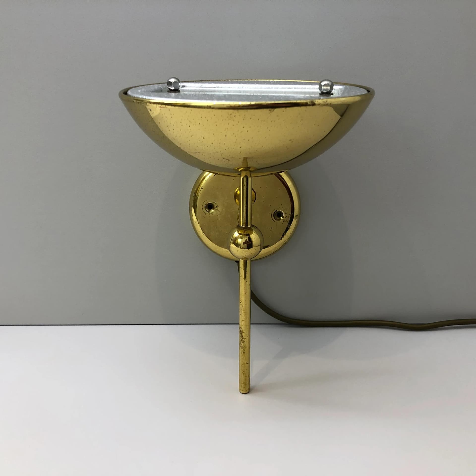 Kinkiet, złoty, metal, Wofi Leuchten, Niemcy, lata 80. - 22736