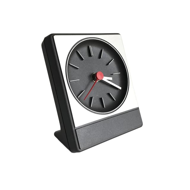 Zegar stojący, szary, plastik, Niemcy, lata 80. - WYMIARY