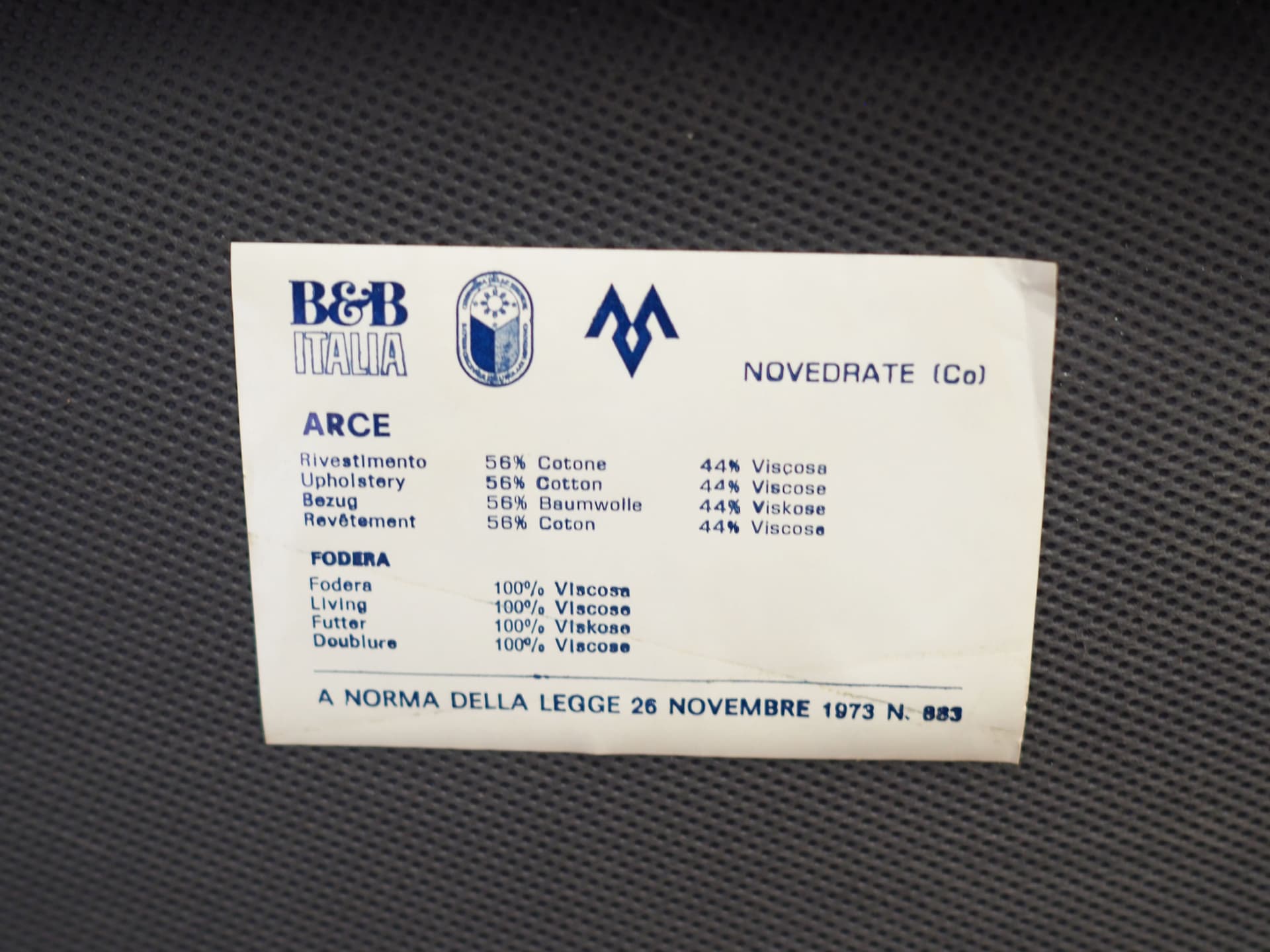 Sofa, multicolor, fabric, wood, B&B Italia, Italy, 1960s. - 66483