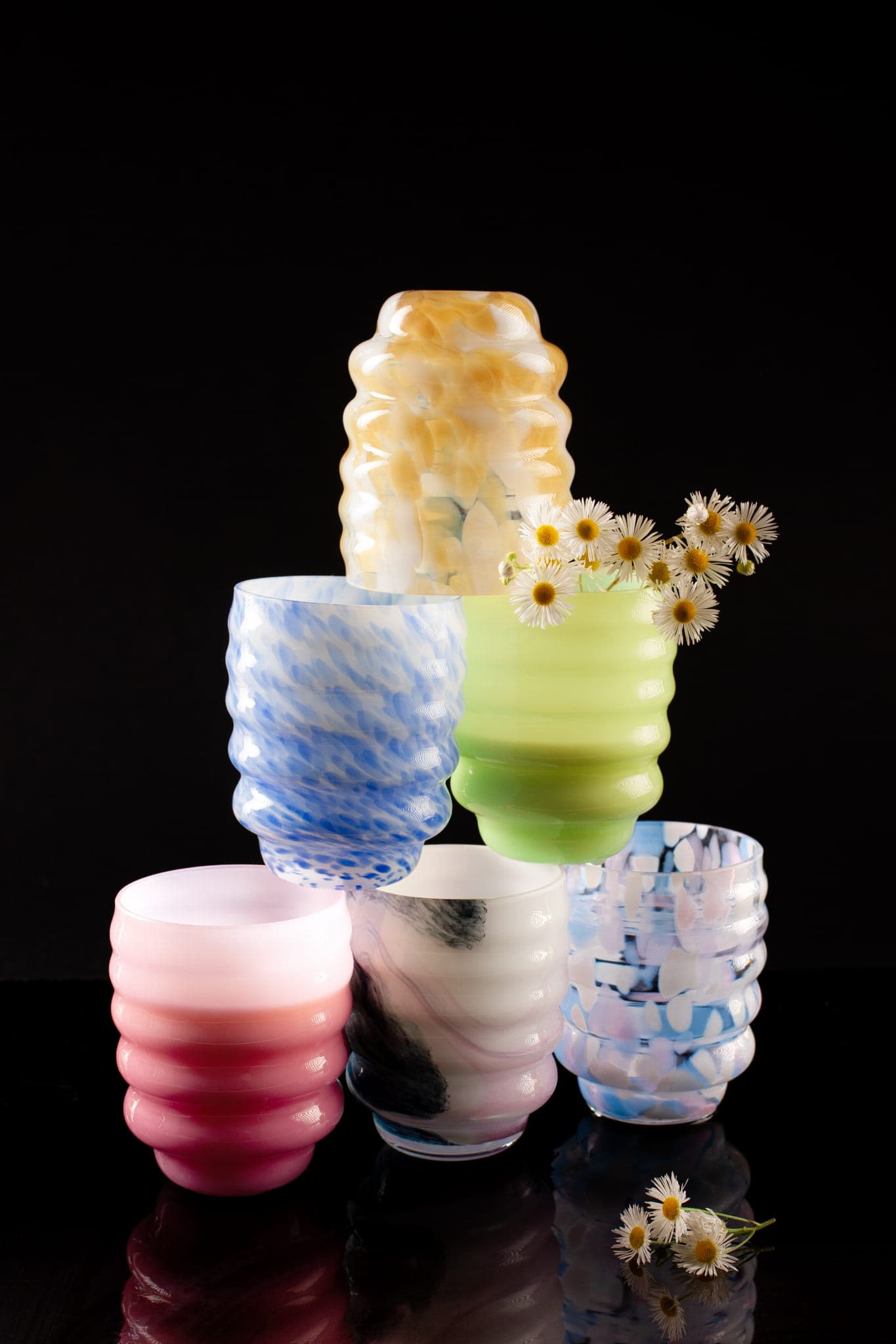 Szklanka Mimesis żółty i brązowy, GWIAZDA STUDIO - 2479