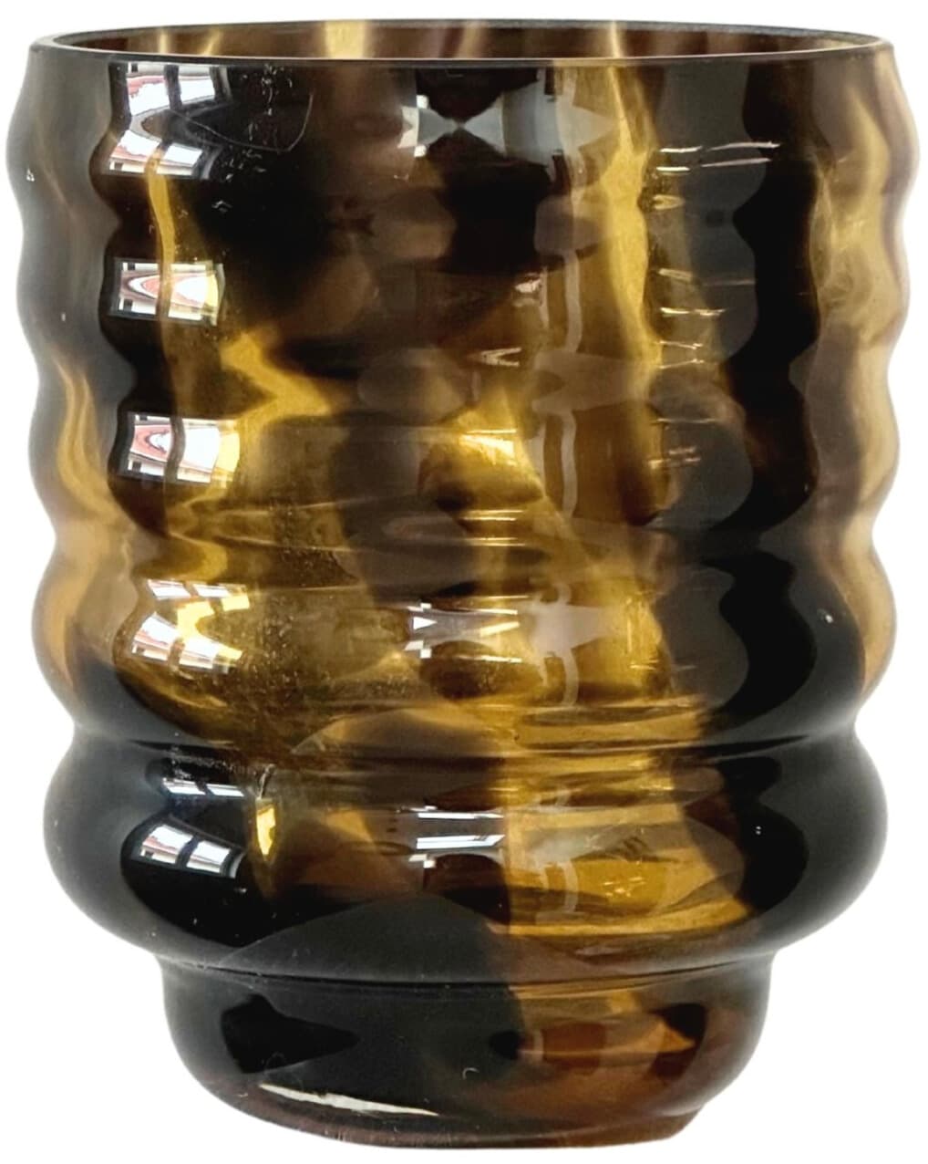 Szklanka Mimesis żółty i brązowy, GWIAZDA STUDIO