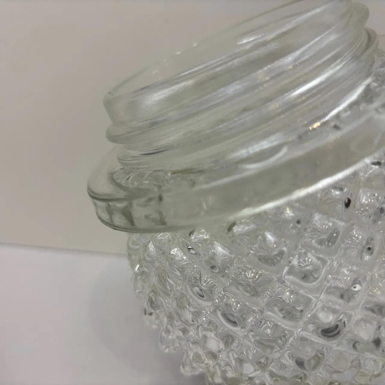 Wall lamp, transparent glass, chrome steel, Hillebrand, Germany, 1970s. - 23251