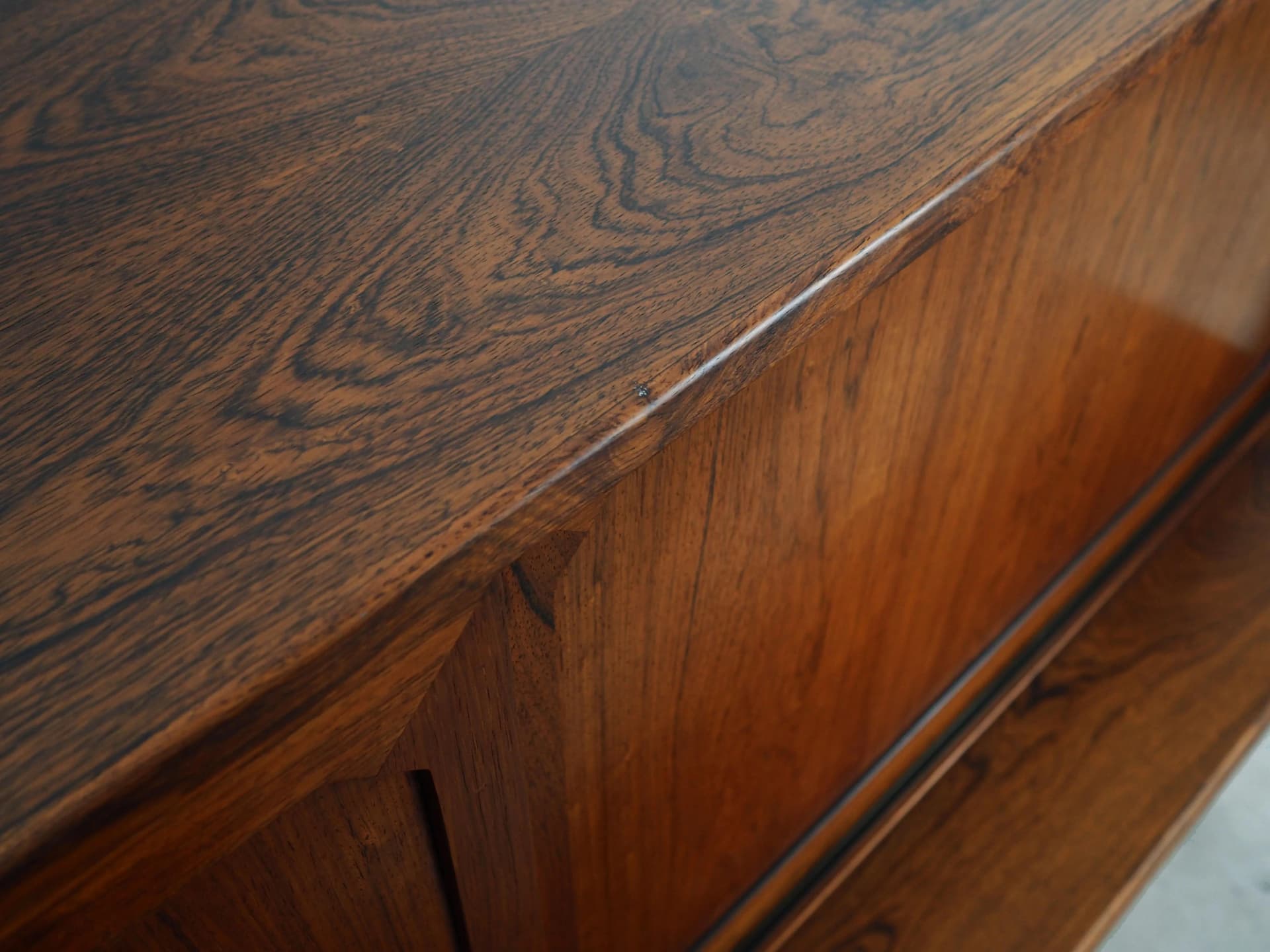 Highboard, palisander ciemnobrązowy, proj. S. Hansen, Dania, lata 60. - 23406