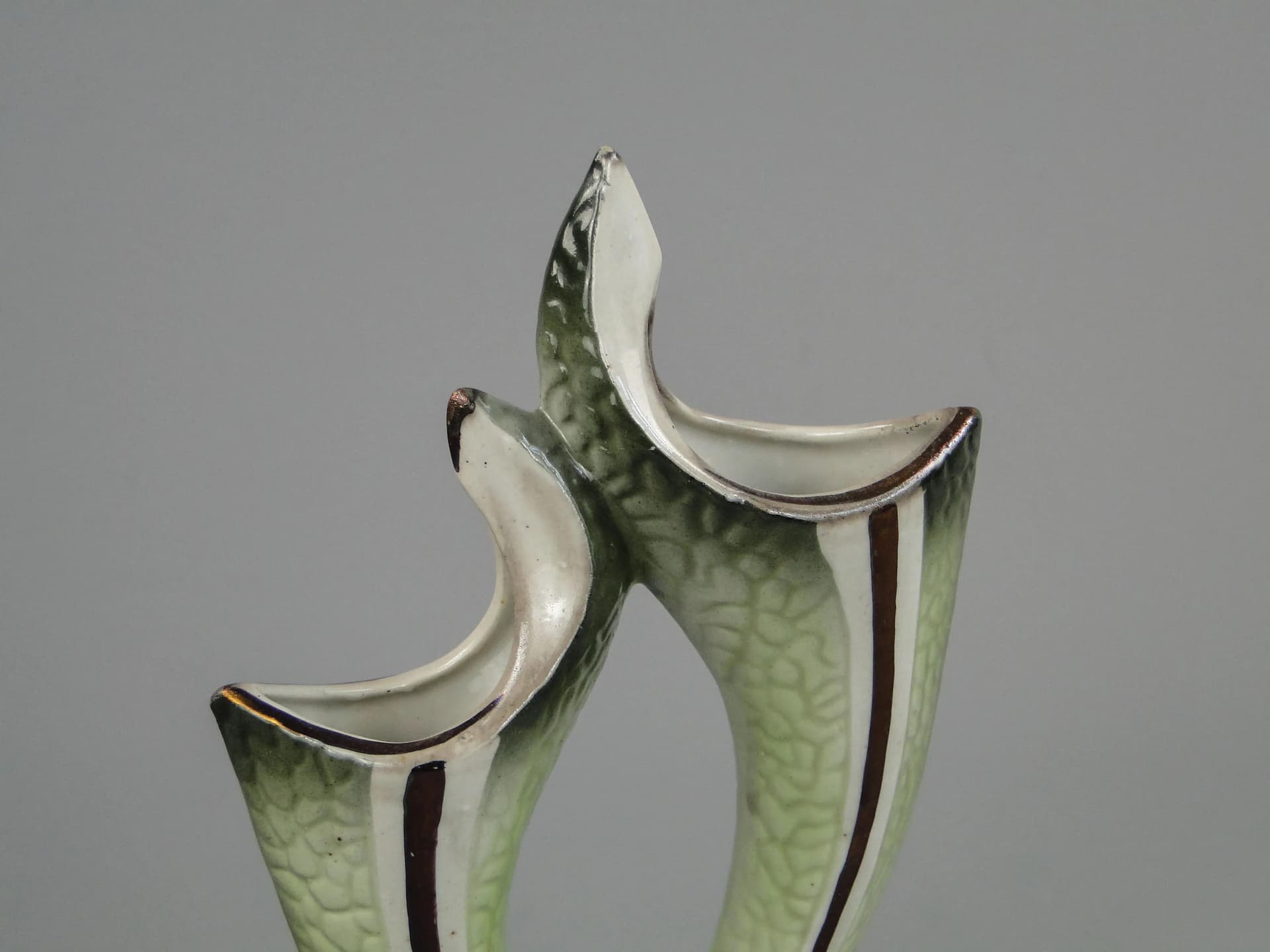 Vase, olive, porcelain, by Z. Buksowicz, Poland, 1960s - 23288
