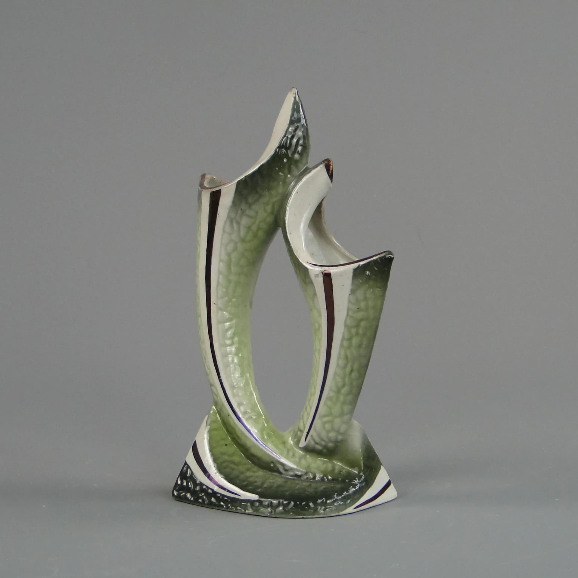 Vase, olive, porcelain, by Z. Buksowicz, Poland, 1960s - 23286