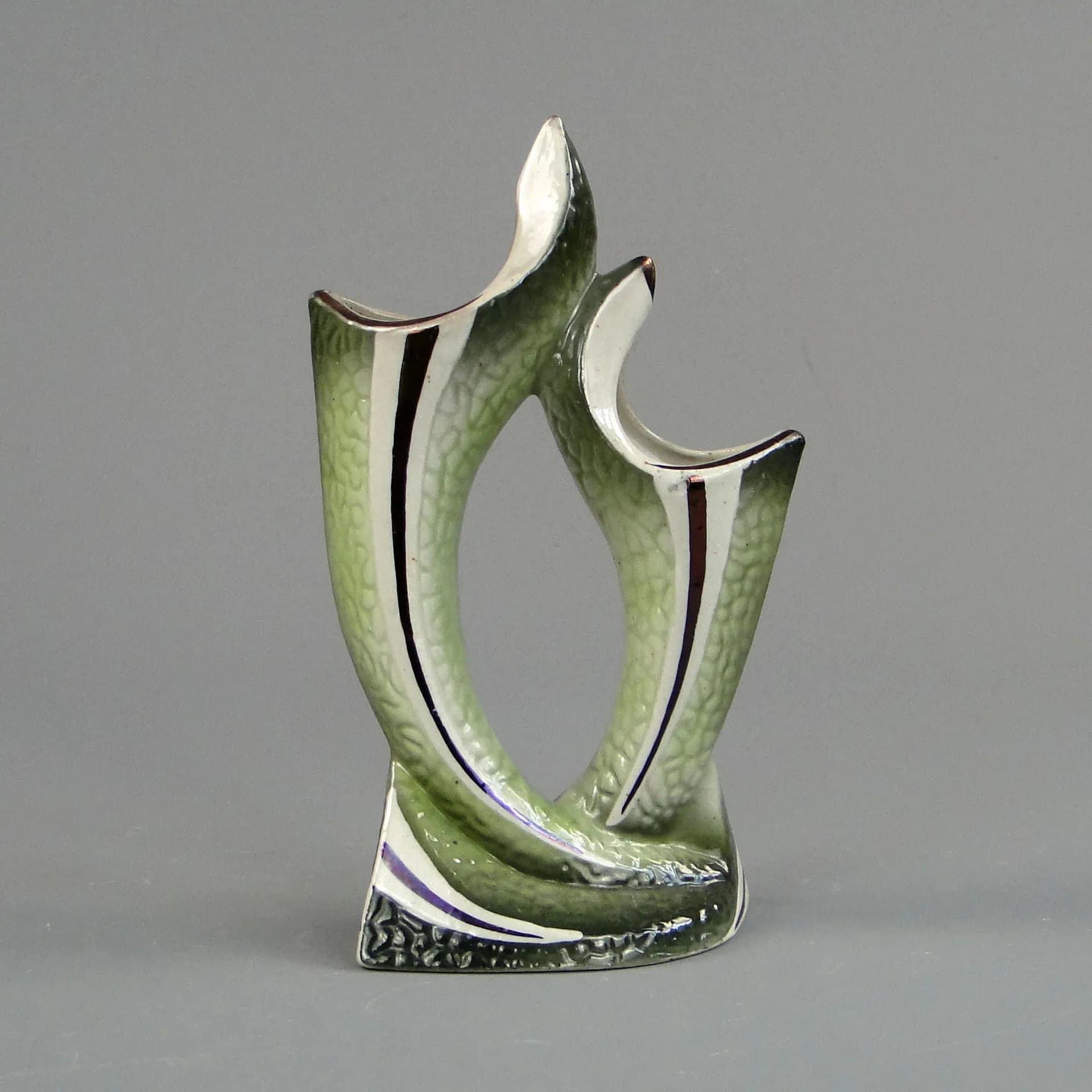 Vase, olive, porcelain, by Z. Buksowicz, Poland, 1960s - 23285