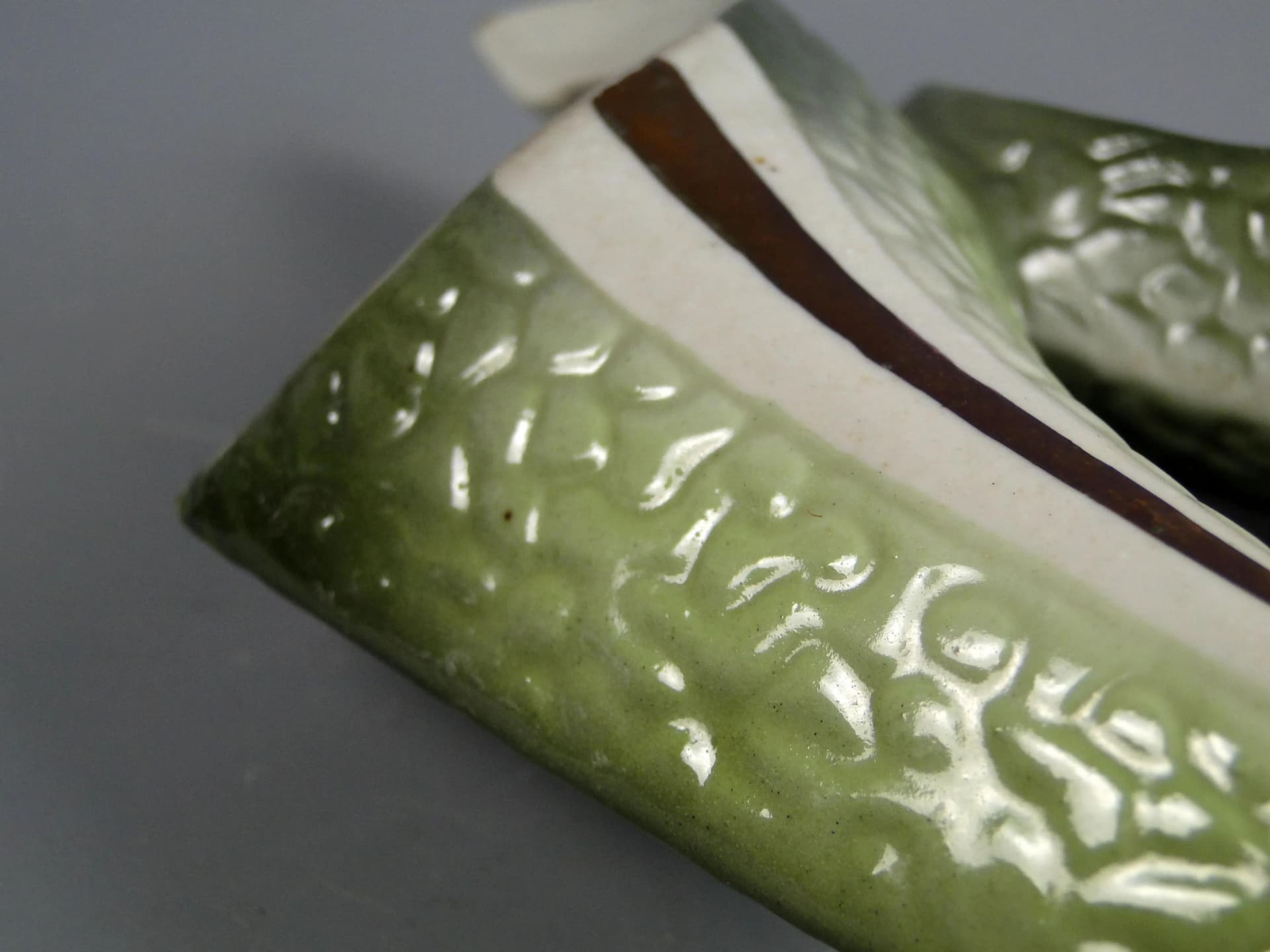 Vase, olive, porcelain, by Z. Buksowicz, Poland, 1960s - 23293