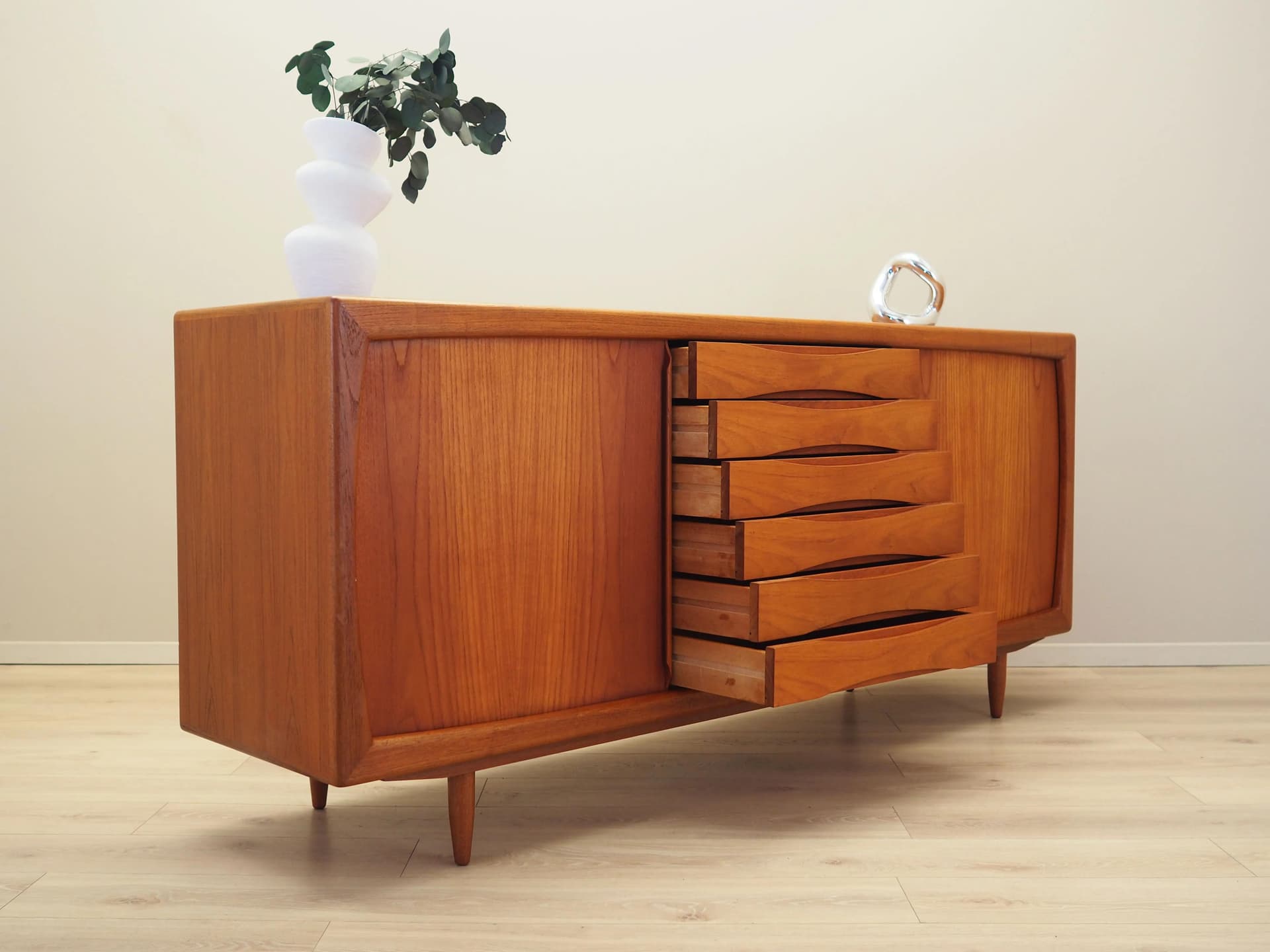 Sideboard, teak brązowy, Dania, lata 70. - 23372