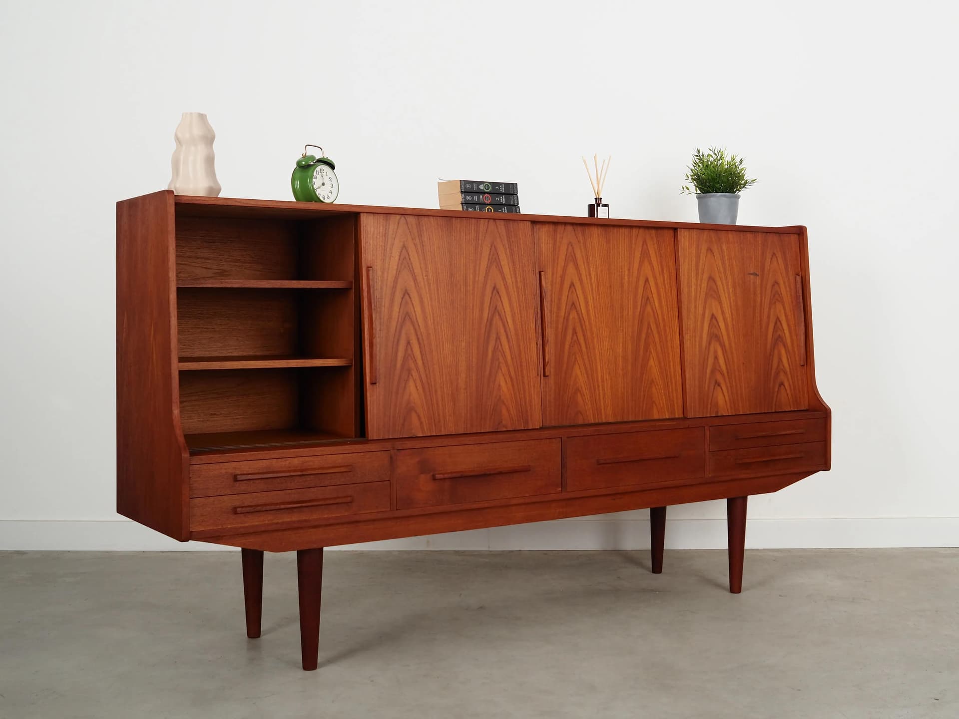 Highboard, teak, brązowy, Dania, lata 60. - 23360