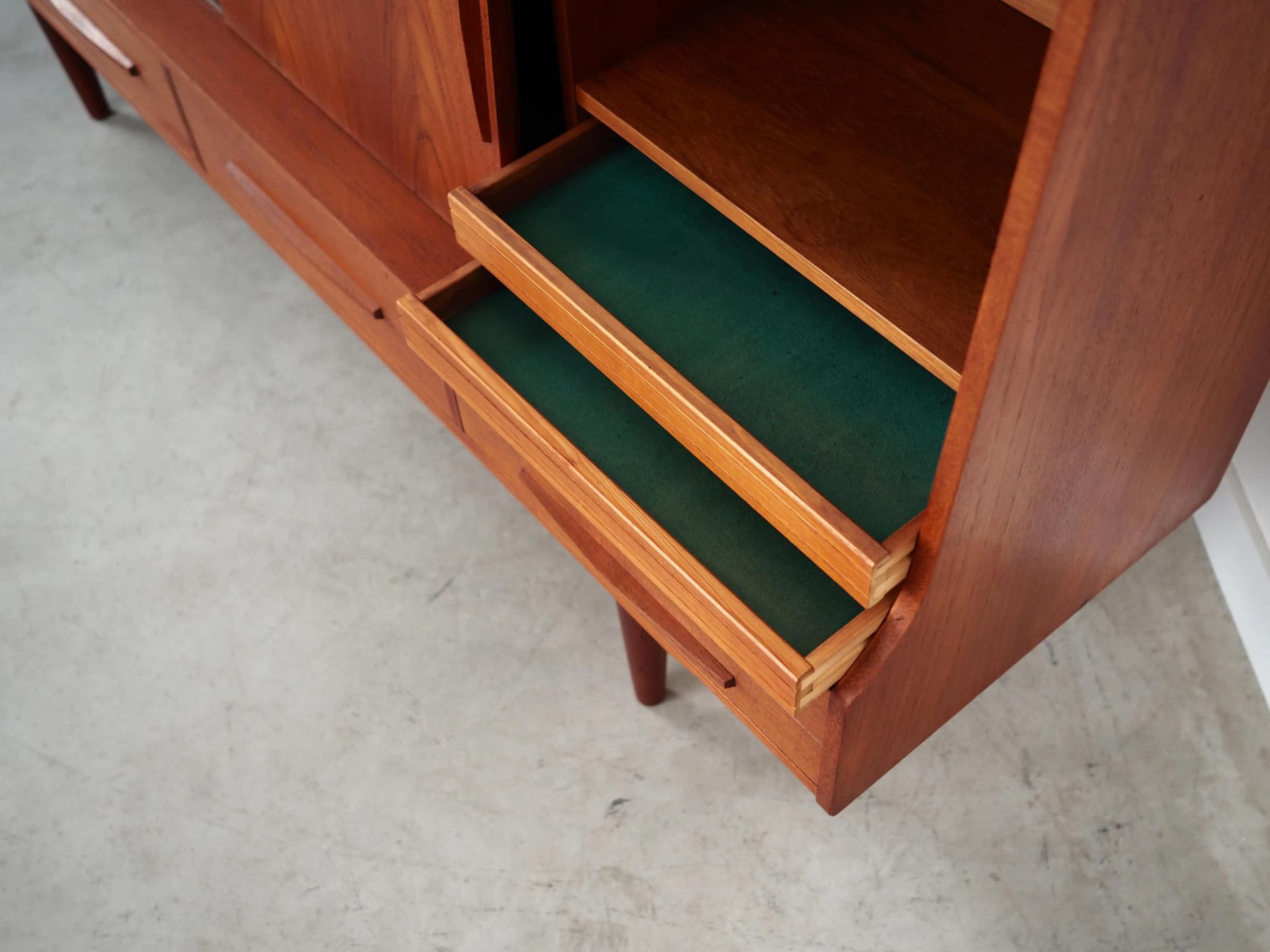 Highboard, teak, brązowy, Dania, lata 60. - 23364