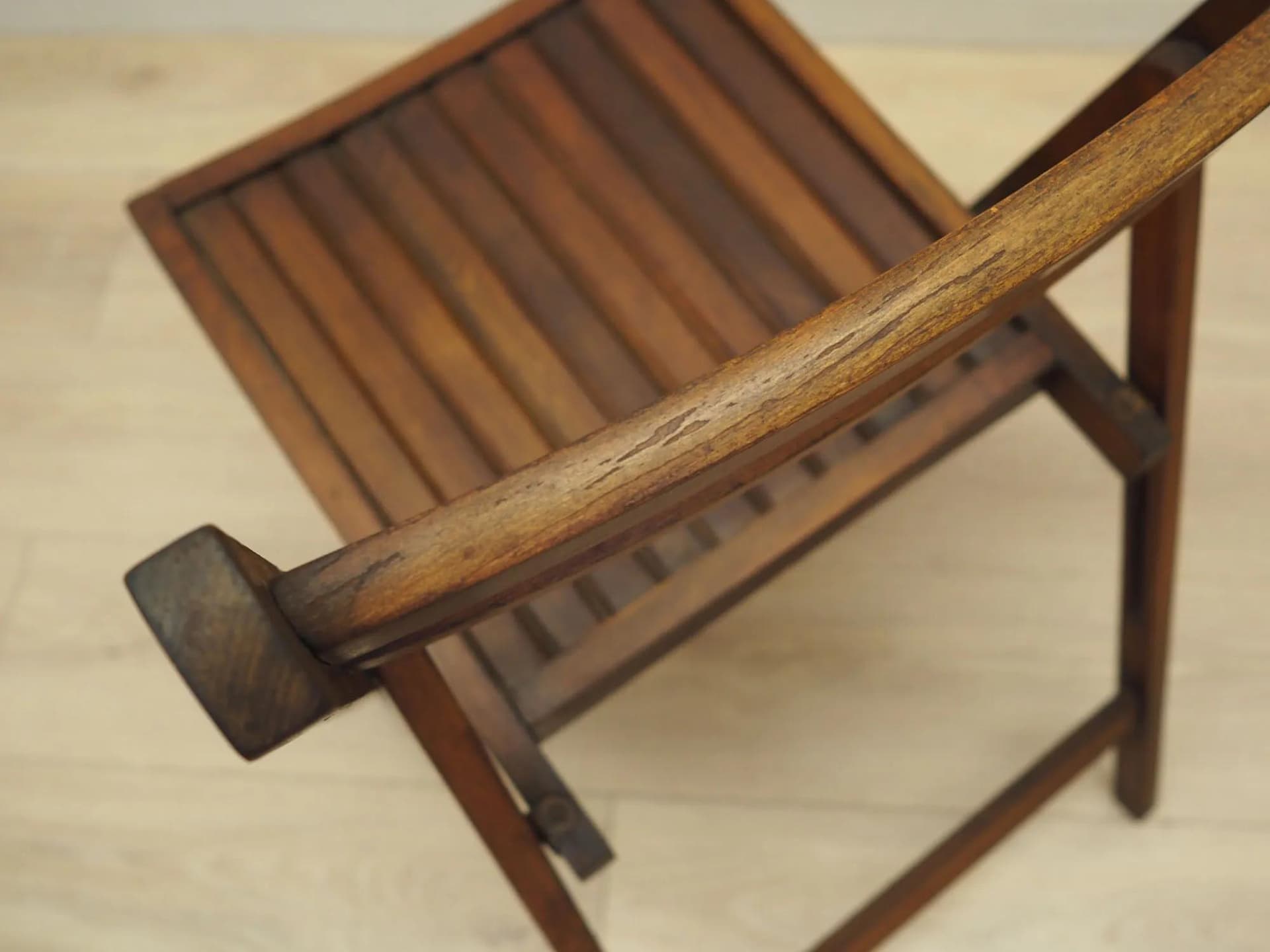 Set of Three Folding Chairs, Scandinavian Design, brown pine, Denmark, 1990s - 23350