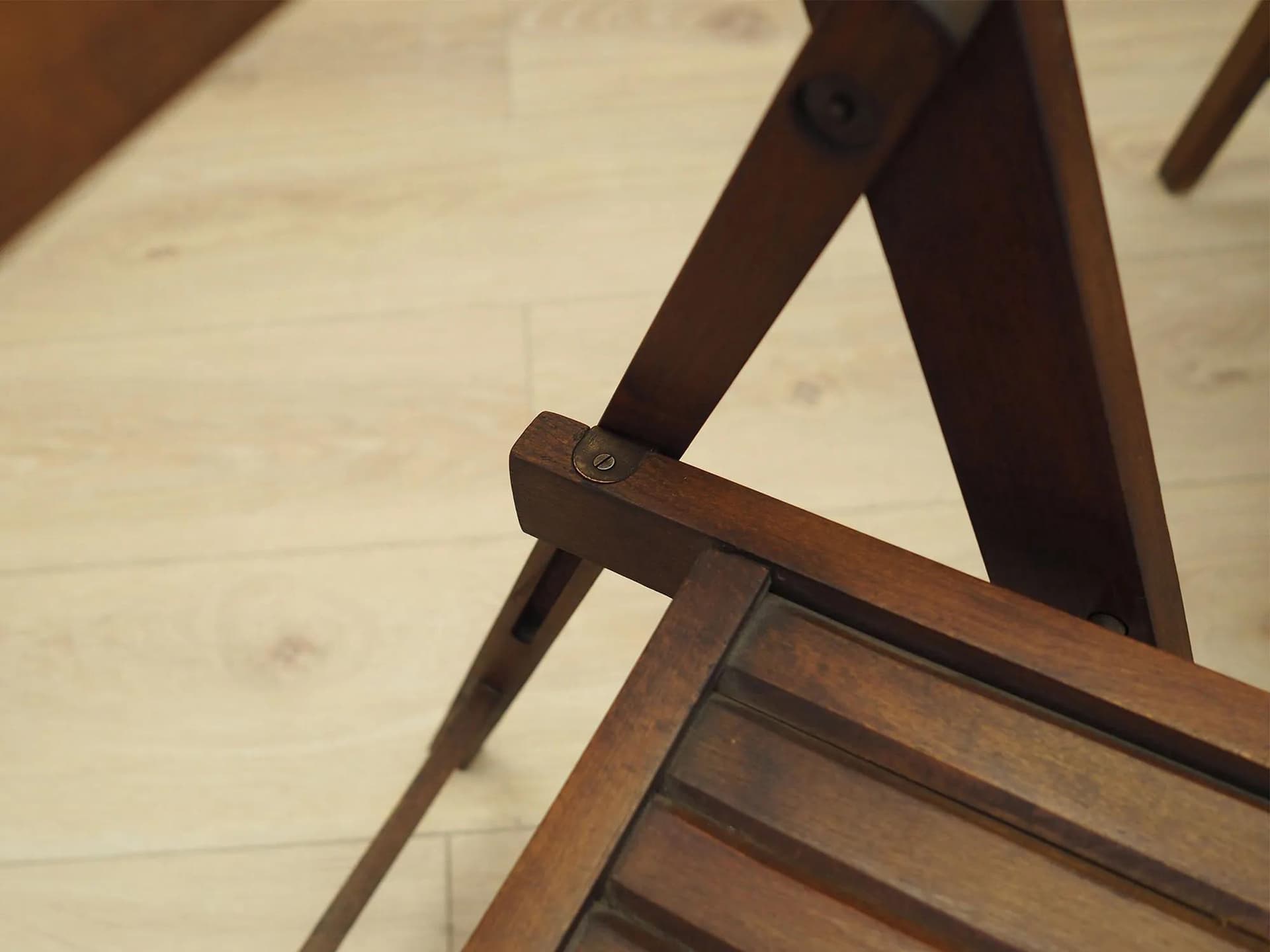 Set of Three Folding Chairs, Scandinavian Design, brown pine, Denmark, 1990s - 23348