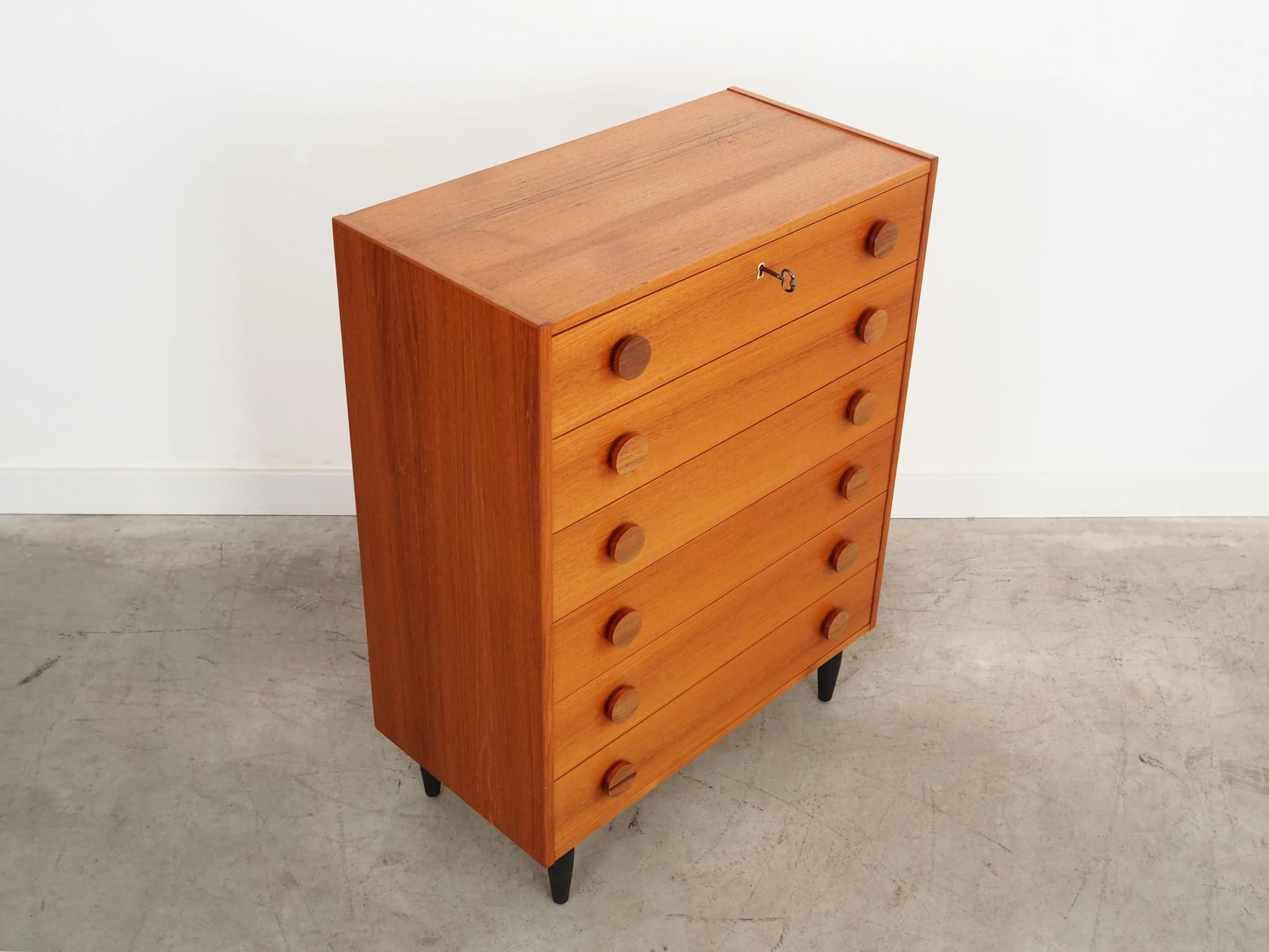 Komoda, mid-century modern, teak pomarańczowy, Dania, lata 60. - 23336