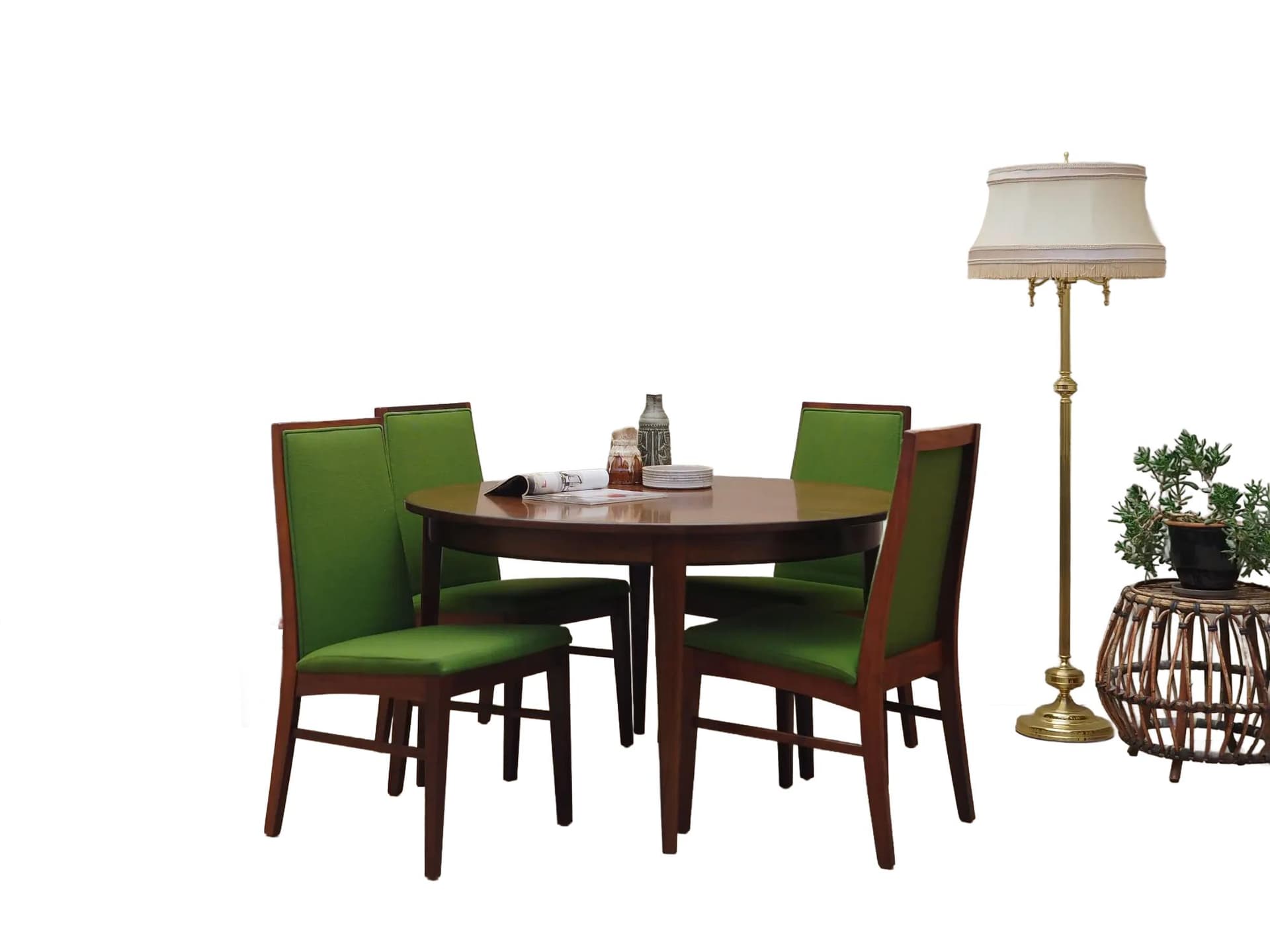 Komplet czterech krzeseł, palisander zielony, Dyrlund, Dania, lata 70. - 23322