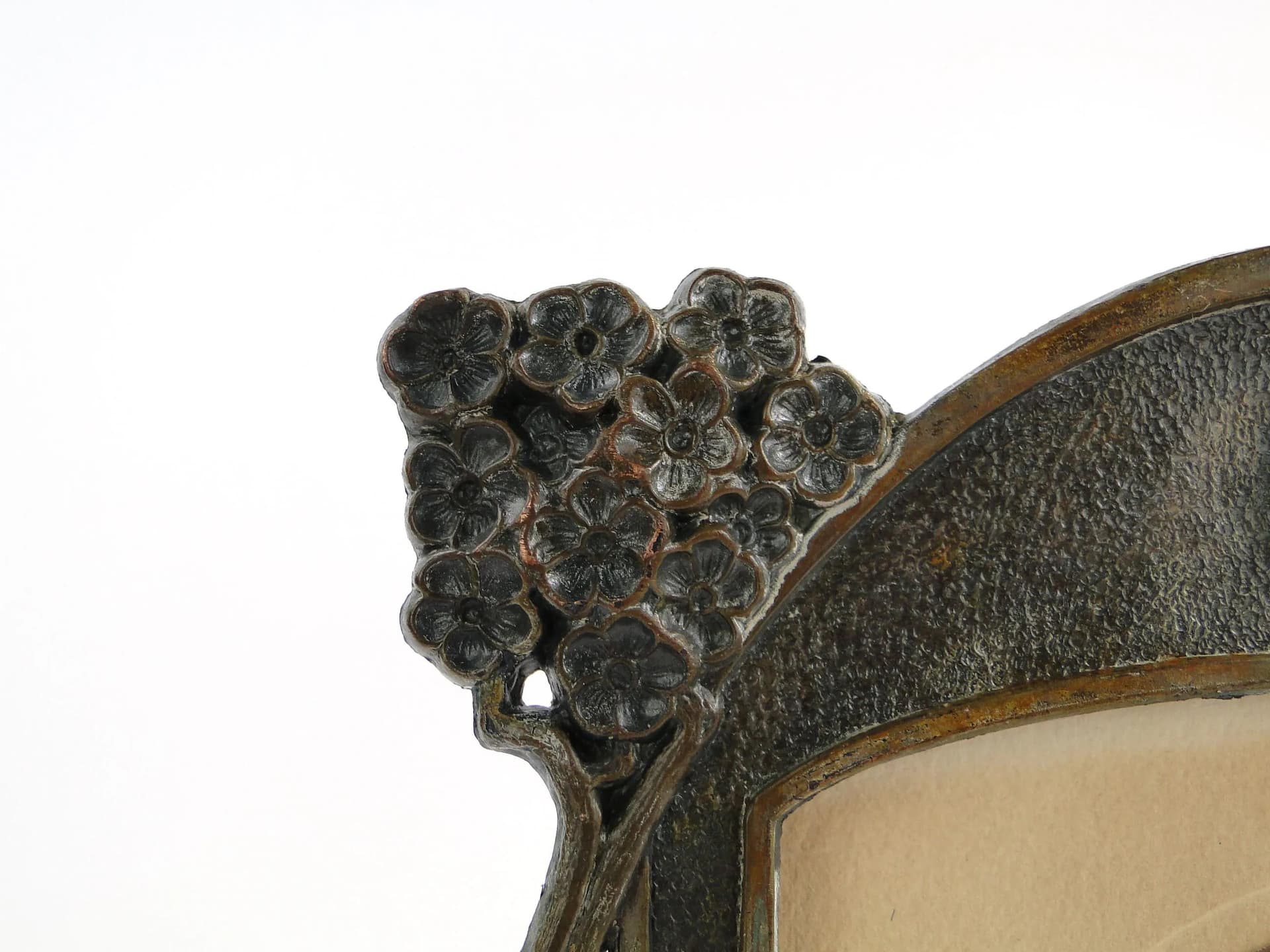 Ramka na zdjęcie secesyjna, brązowy ciemny, metal, Austria, lata 1900 - 23622