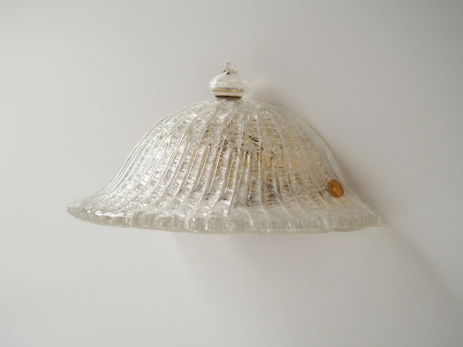 Kinkiet ścienny Murano, szkło transparentne, Włochy, lata 70. - 23756