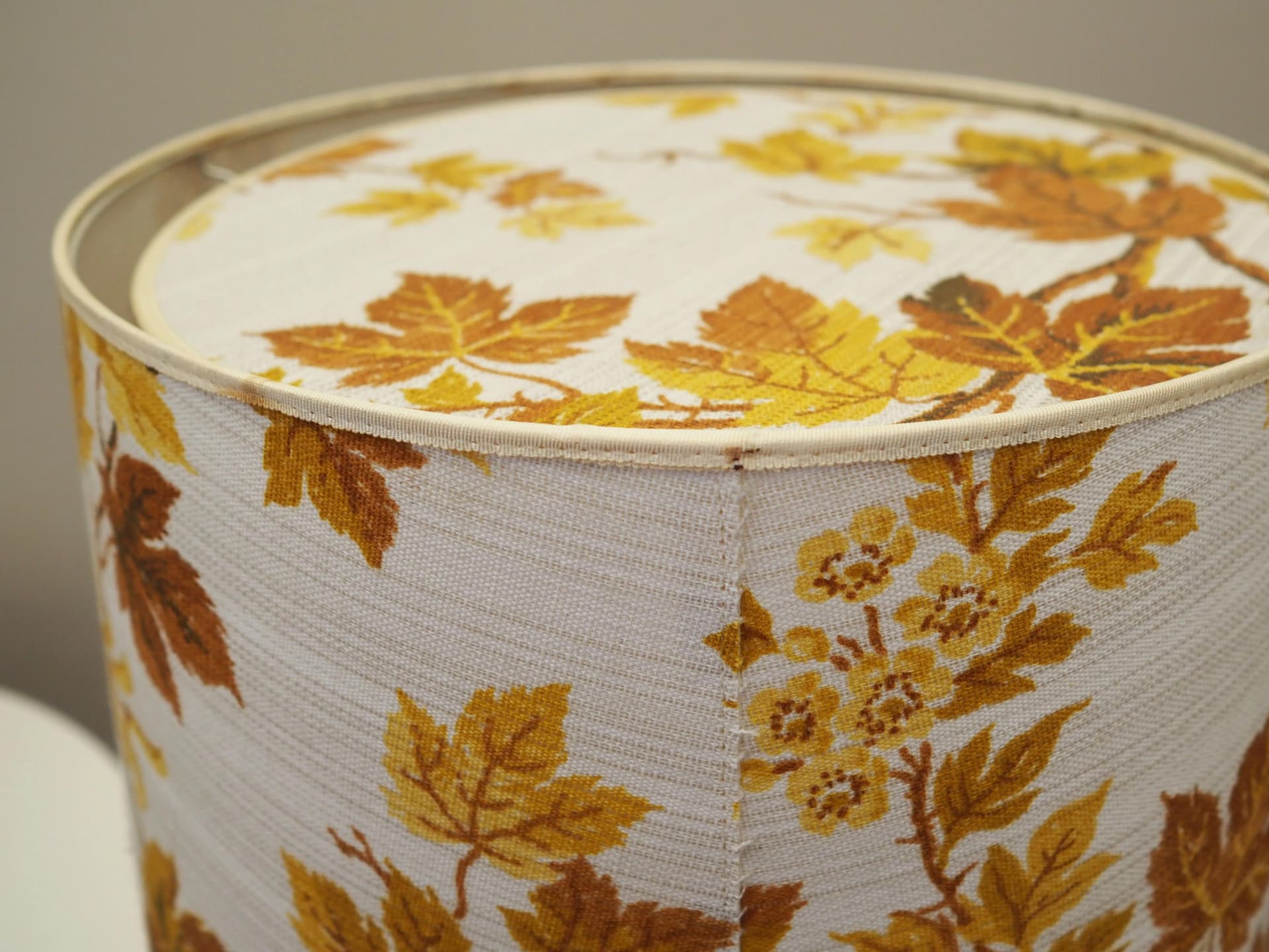 Lampa podłogowa, multicolor, drewno tekowe mosiądz tkanina, Dania, lata 70. - 23733