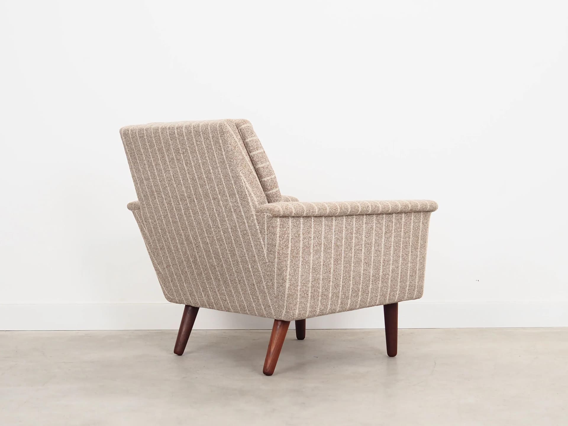 Armchair, beige teak, Denmark, 1970s. - 23717