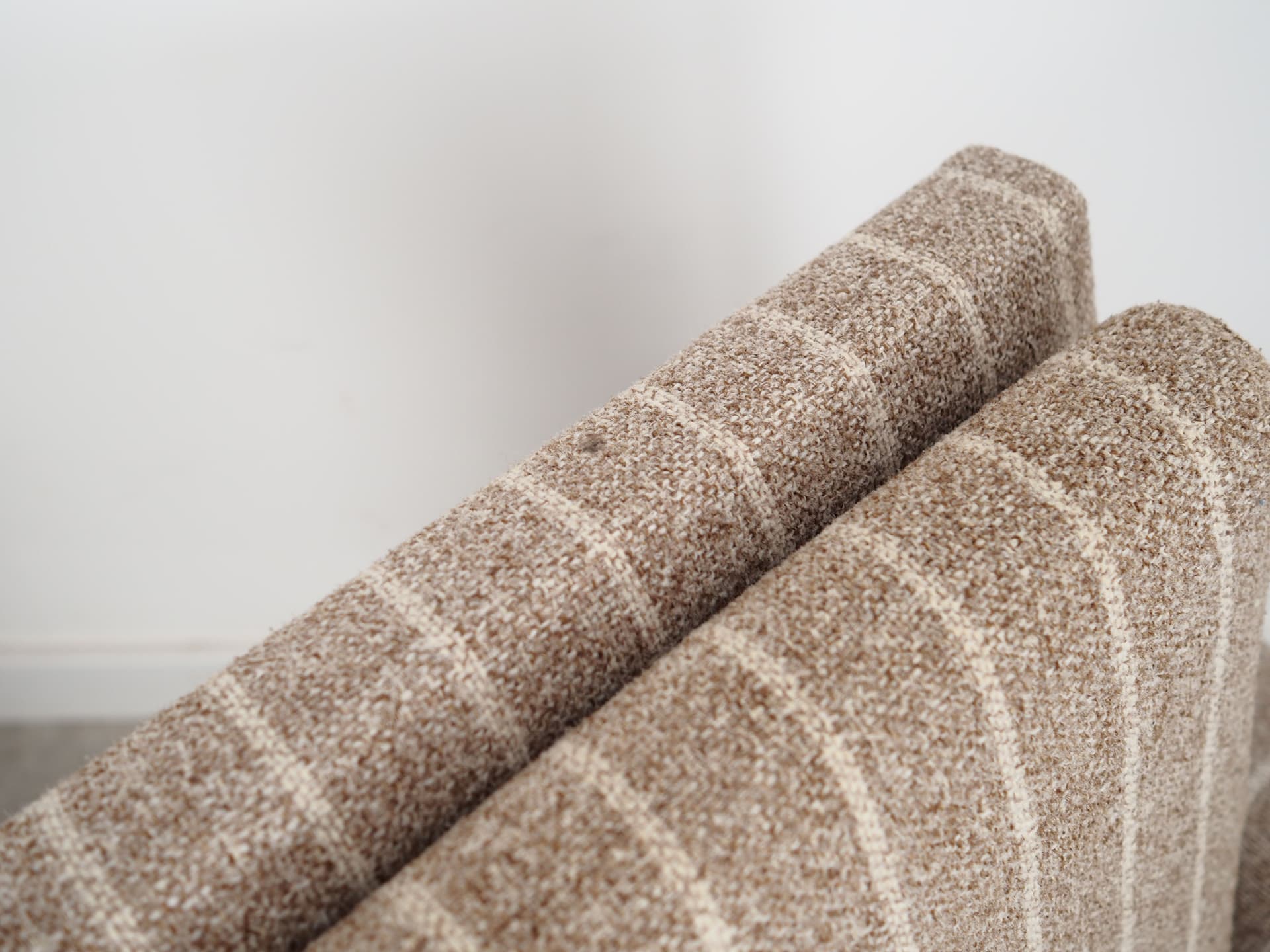 Armchair, beige teak, Denmark, 1970s. - 66437