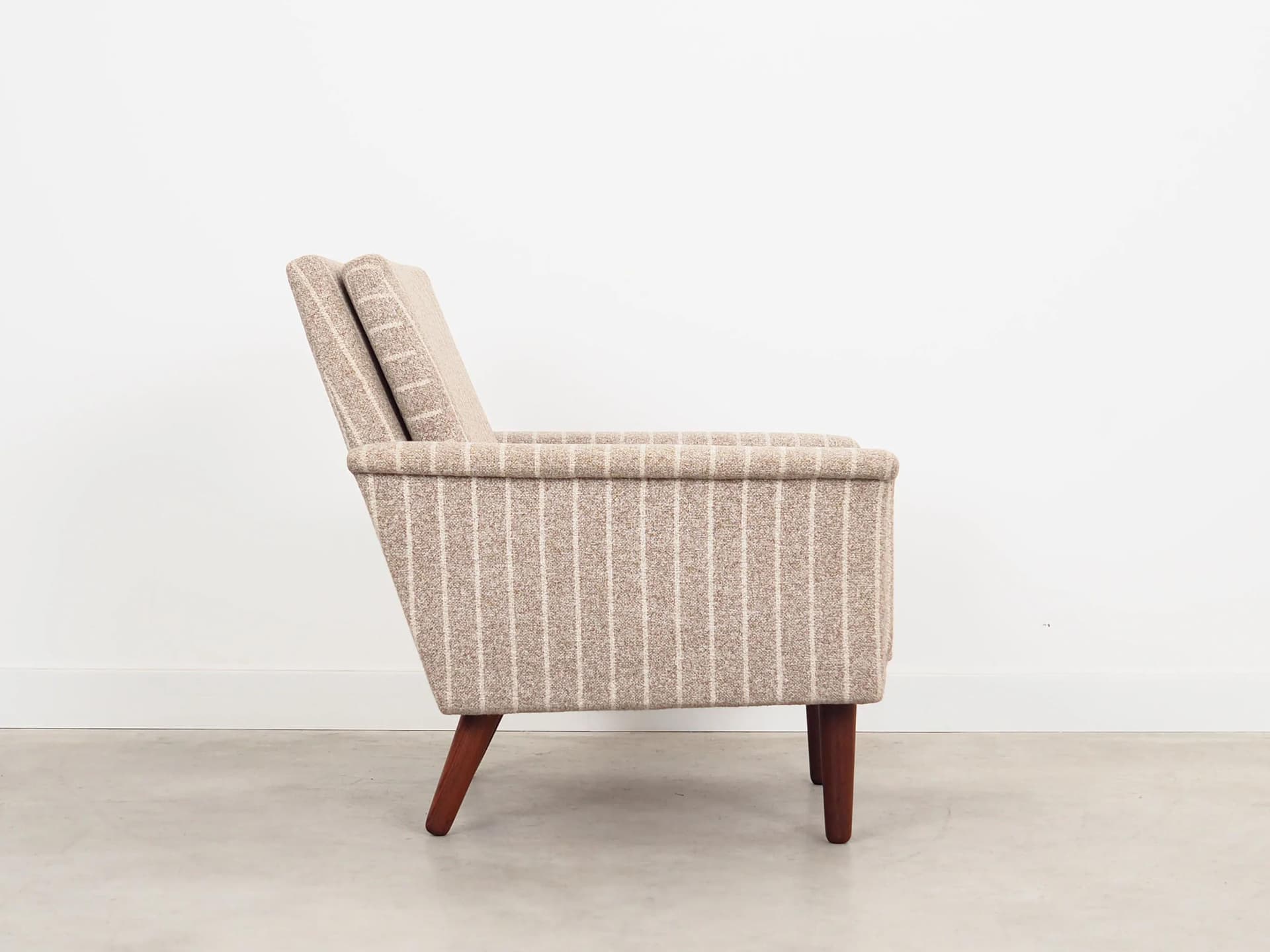 Armchair, beige teak, Denmark, 1970s. - 23718