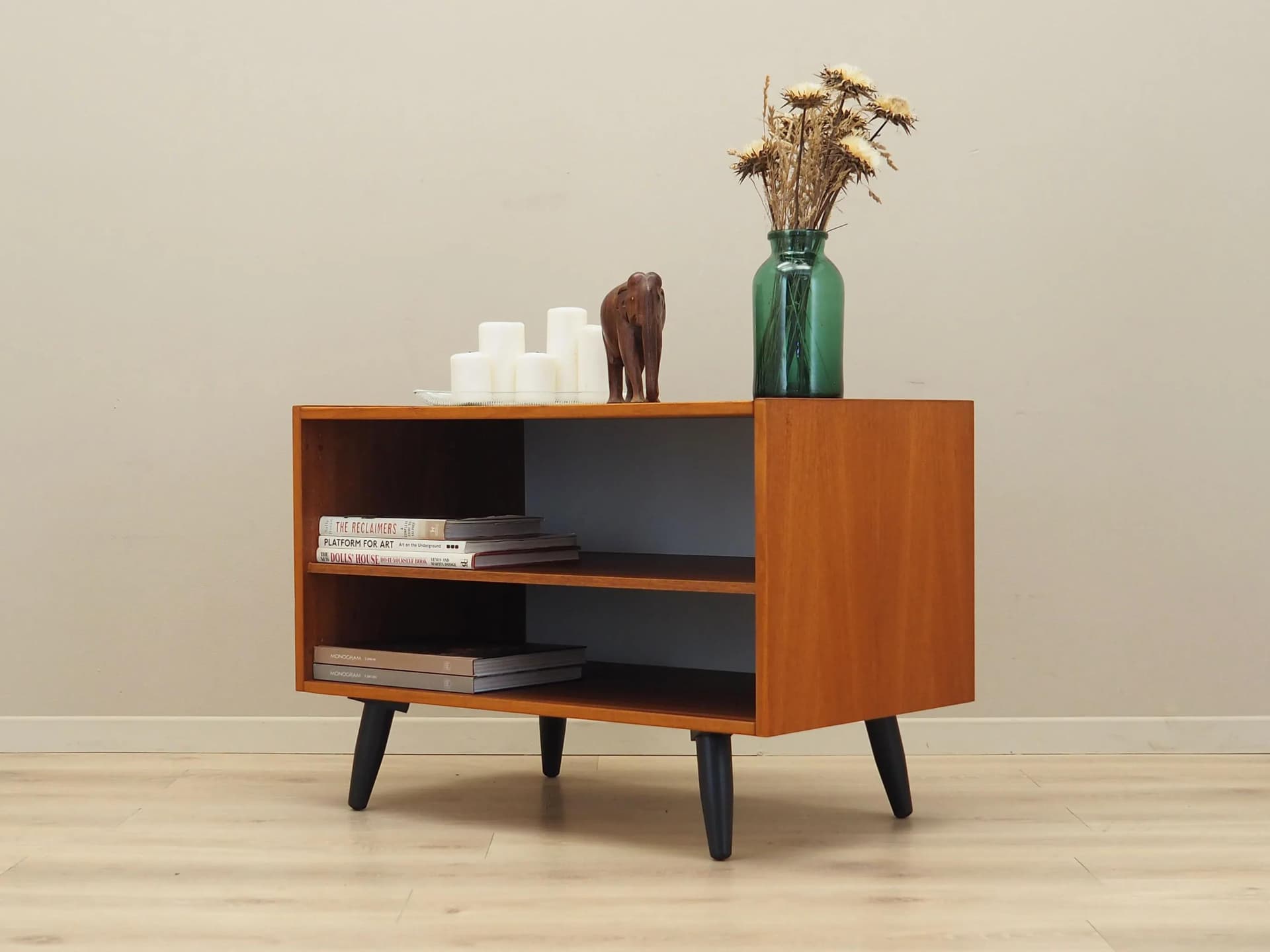 Regał, teak pomarańczowy, Dania, lata 70. - 23669