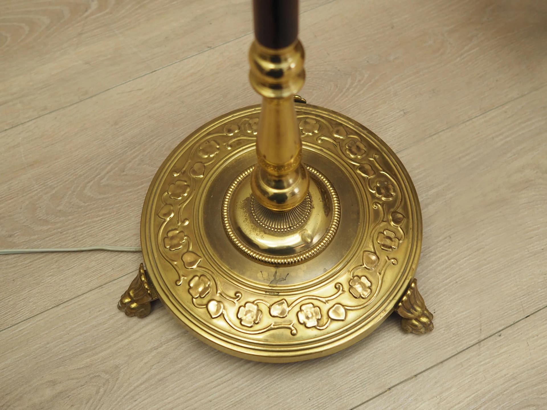 Lampa podłogowa, palisander brąz ciemny, metal, Dania, lata 70. - 24056