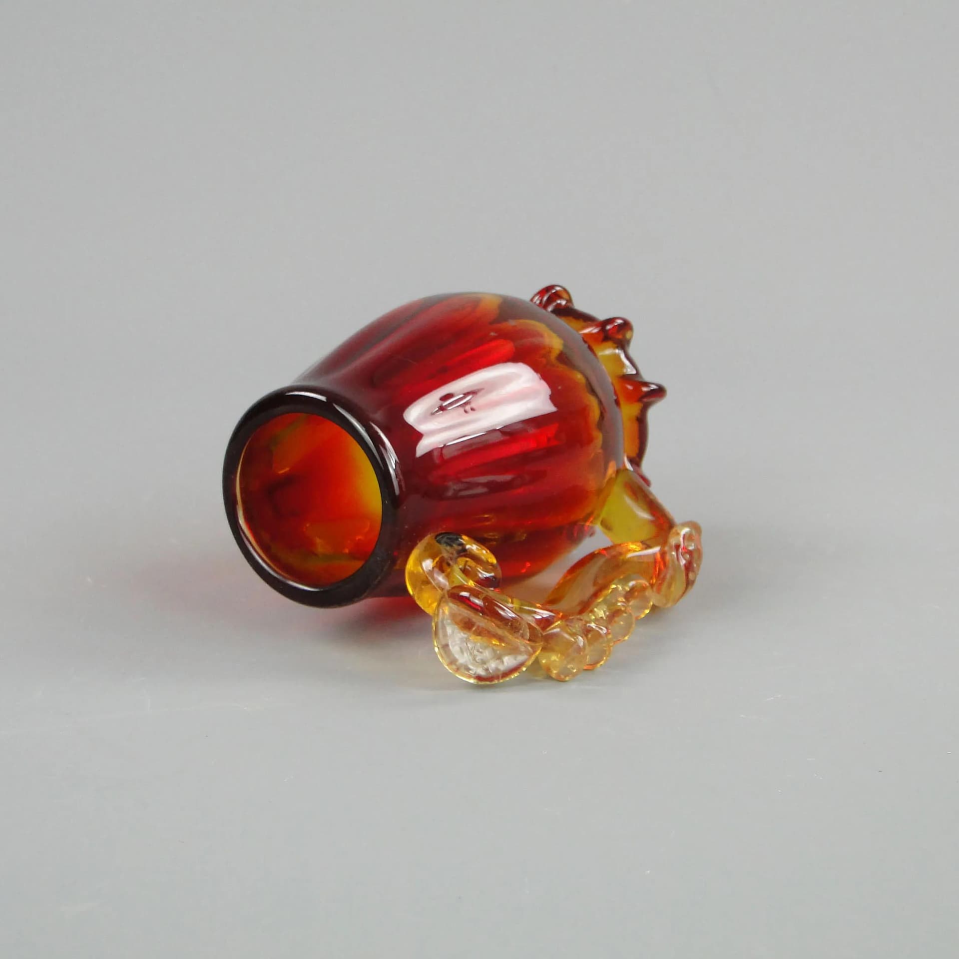 Artistic mug, multicolor glass, by J. Słuczan-Orkusz, Poland, 1970s. - 23978