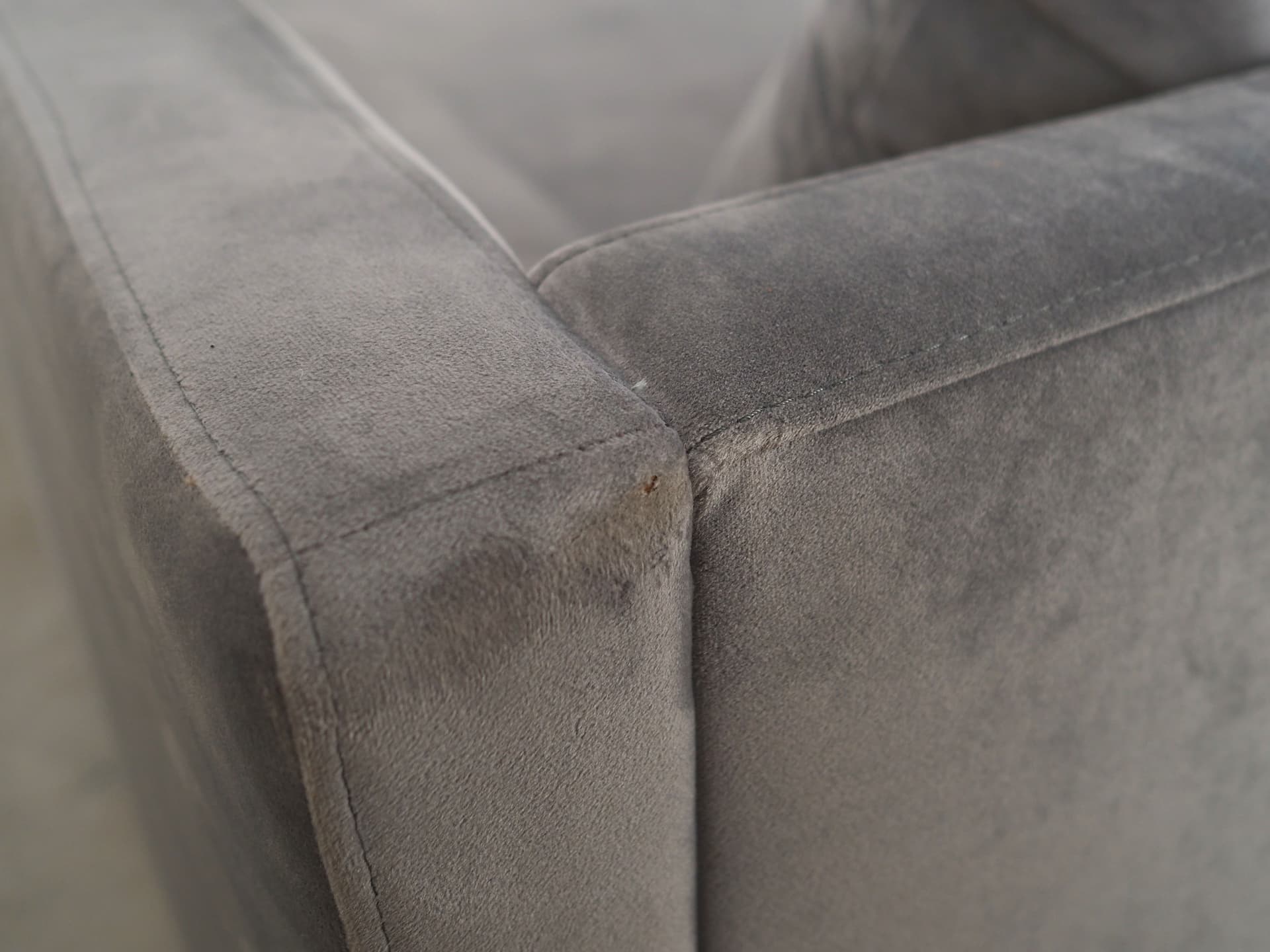 Narożnik, skandynawski design, velvet szary, Polska, XXI w. - 66397