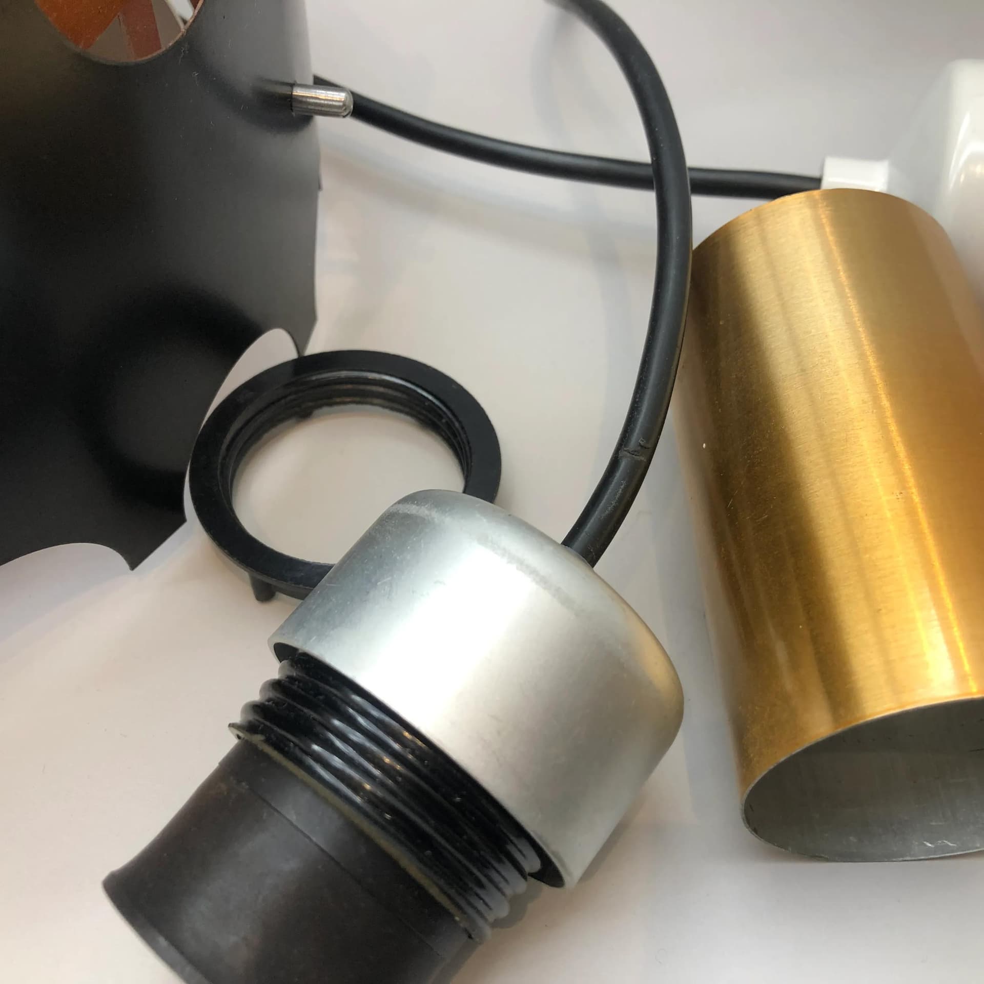 Lampa wisząca, copper, aluminium, Niemcy, lata 70. - 24179