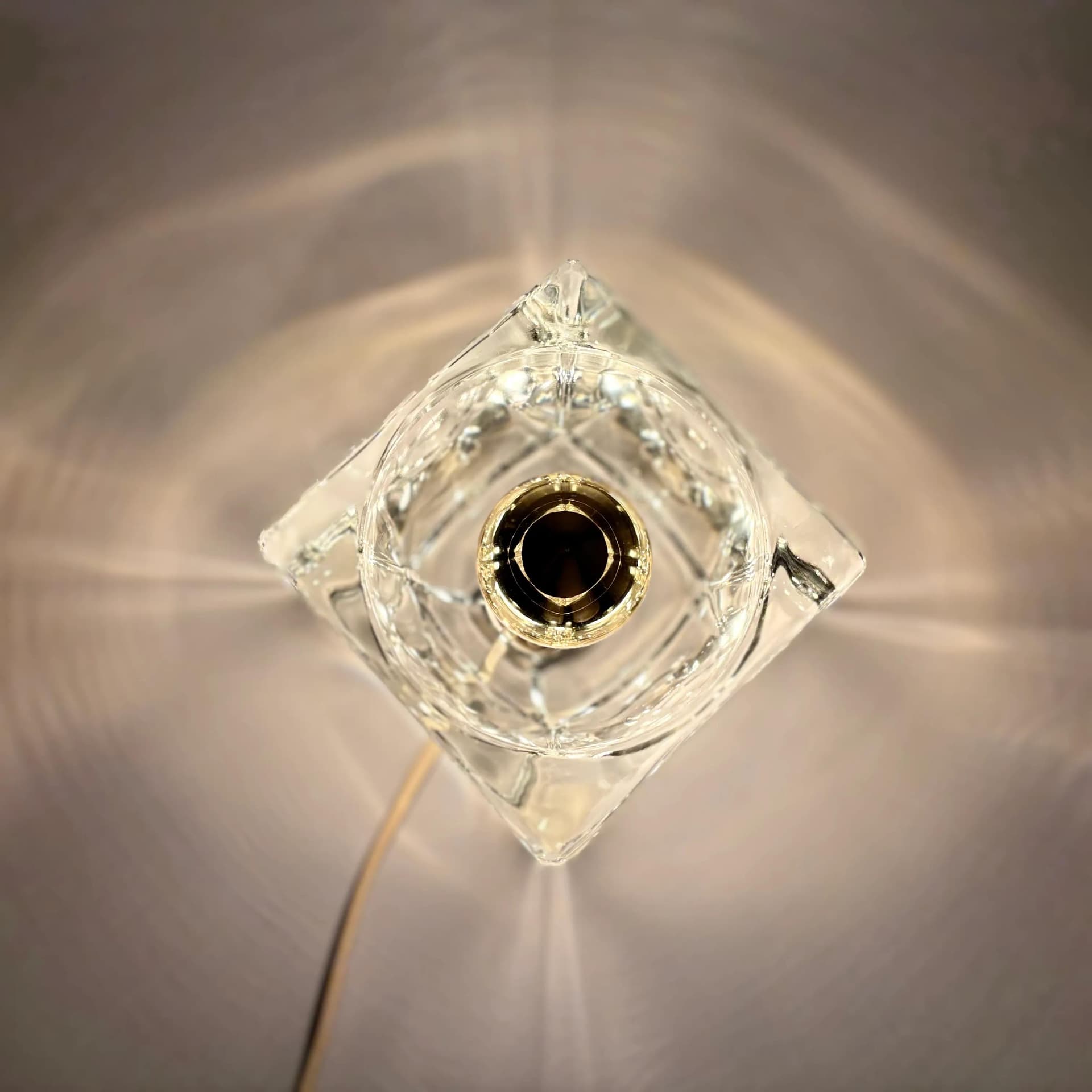 Lampka nocna, szkło transparentne, Peill & Putzler, Niemcy, lata 70. - 24163