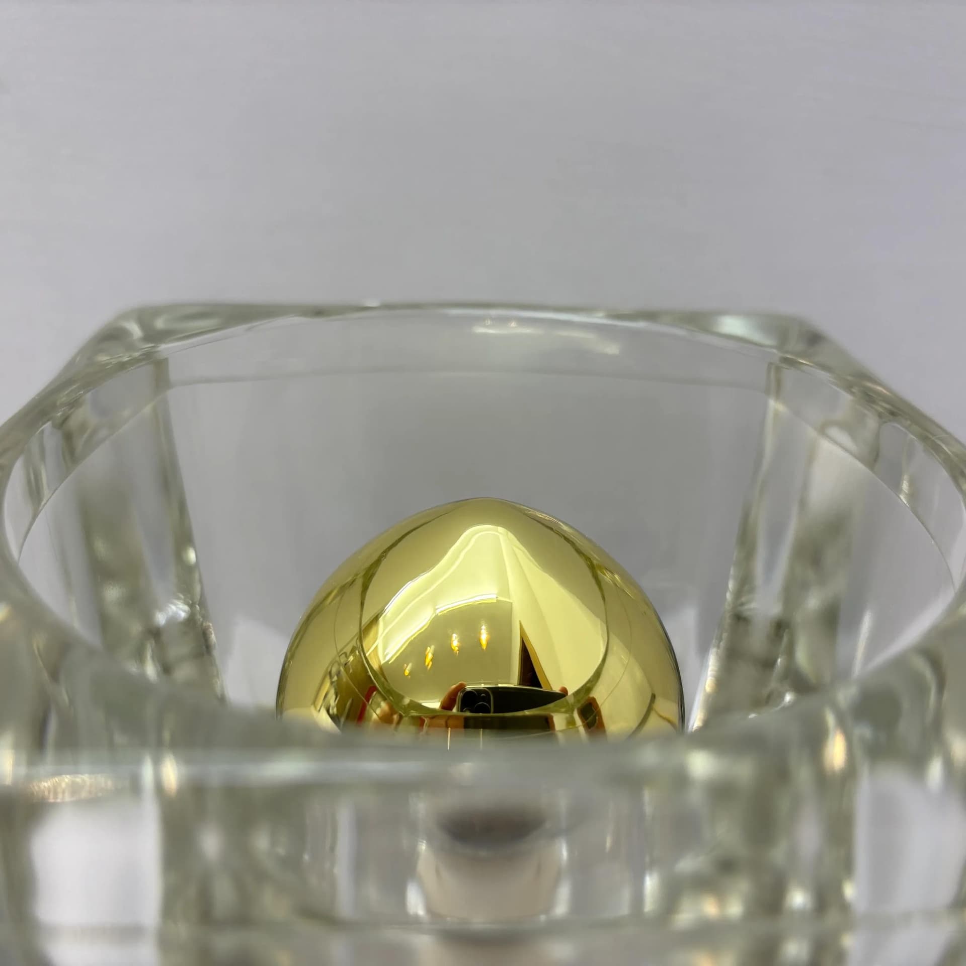 Lampka nocna, szkło transparentne, Peill & Putzler, Niemcy, lata 70. - 24168