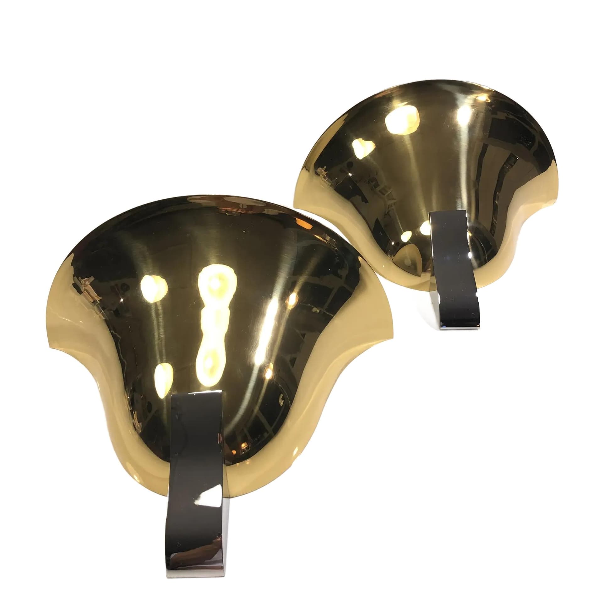 Para kinkietów, Art-Line, mosiądz złoty, Niemcy, lata 80.