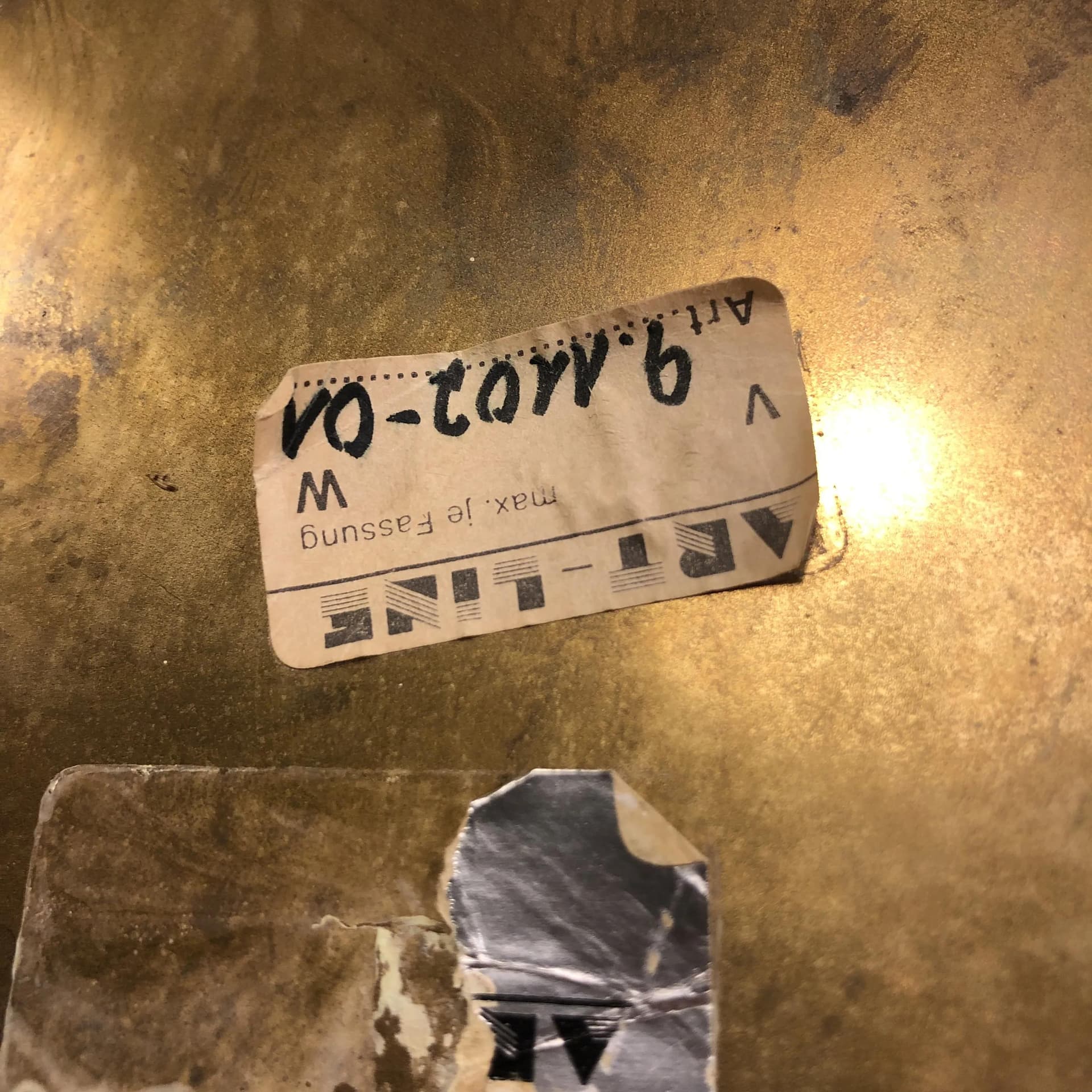 Para kinkietów, Art-Line, mosiądz złoty, Niemcy, lata 80. - 24150