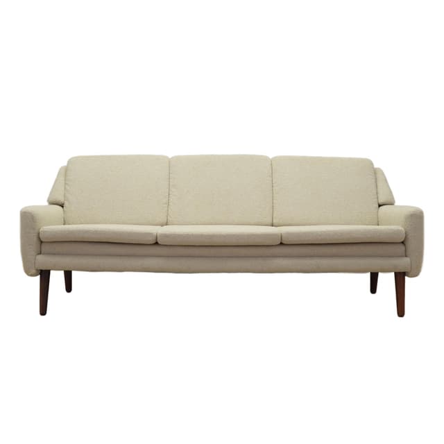 Sofa, beżowa boucle, palisander, Dania, lata 70. - WYMIARY