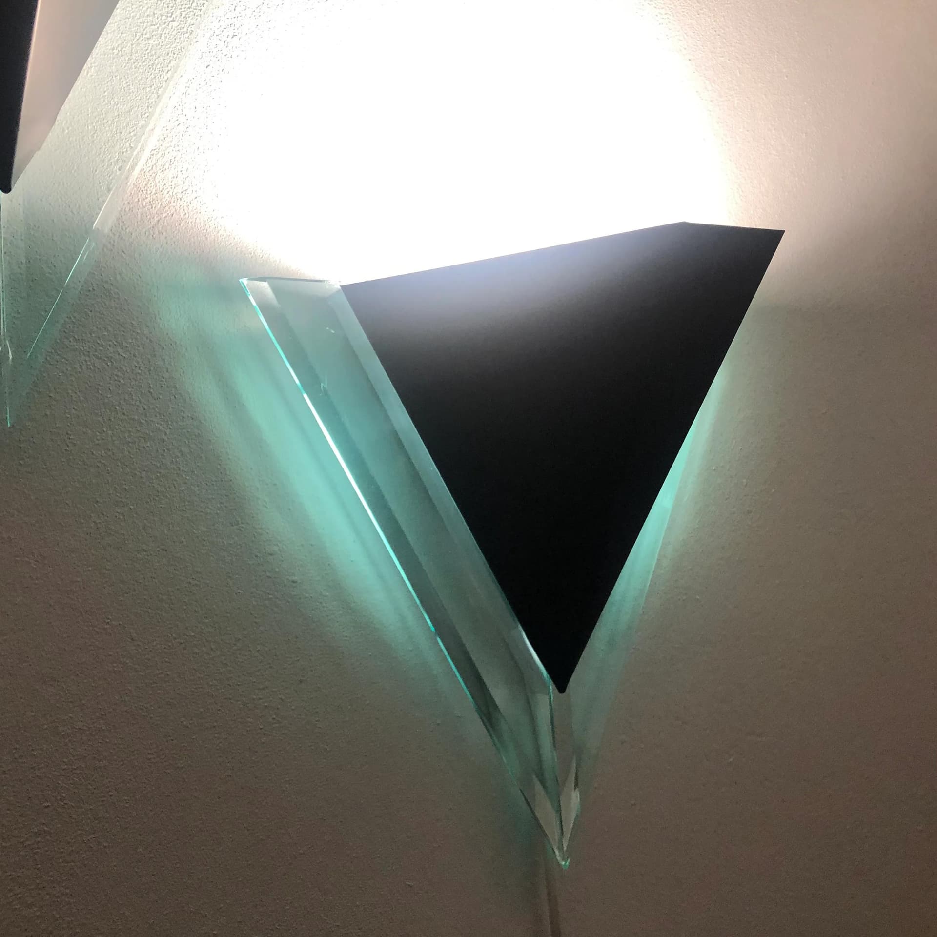 Pair of wall sconces Art Déco, black steel, clear acrylic, Germany, 1990s. - 24424