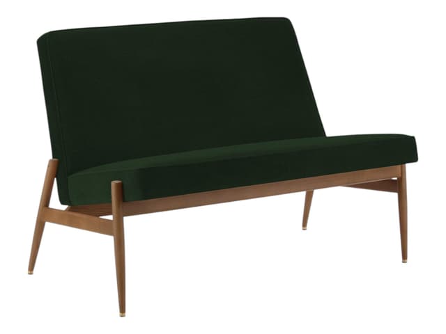 Sofa klubowa Fox, Velvet Bottle Green, jesion 03 Dark, 366 Concept - WYMIARY