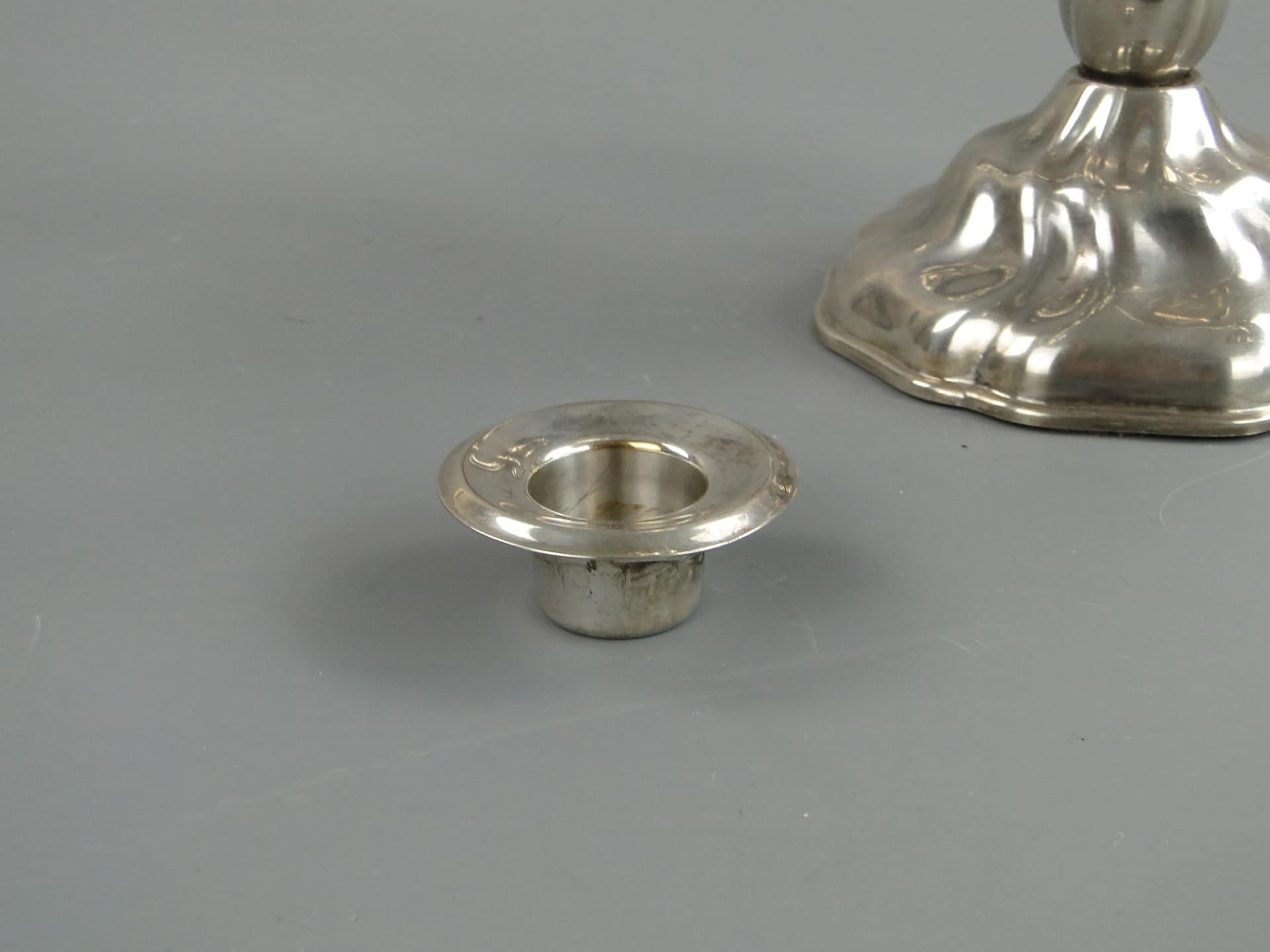 Kandelabr pięcioramienny Art déco, srebrny, mosiądz, Europa Zachodnia, lata 50. - 24683