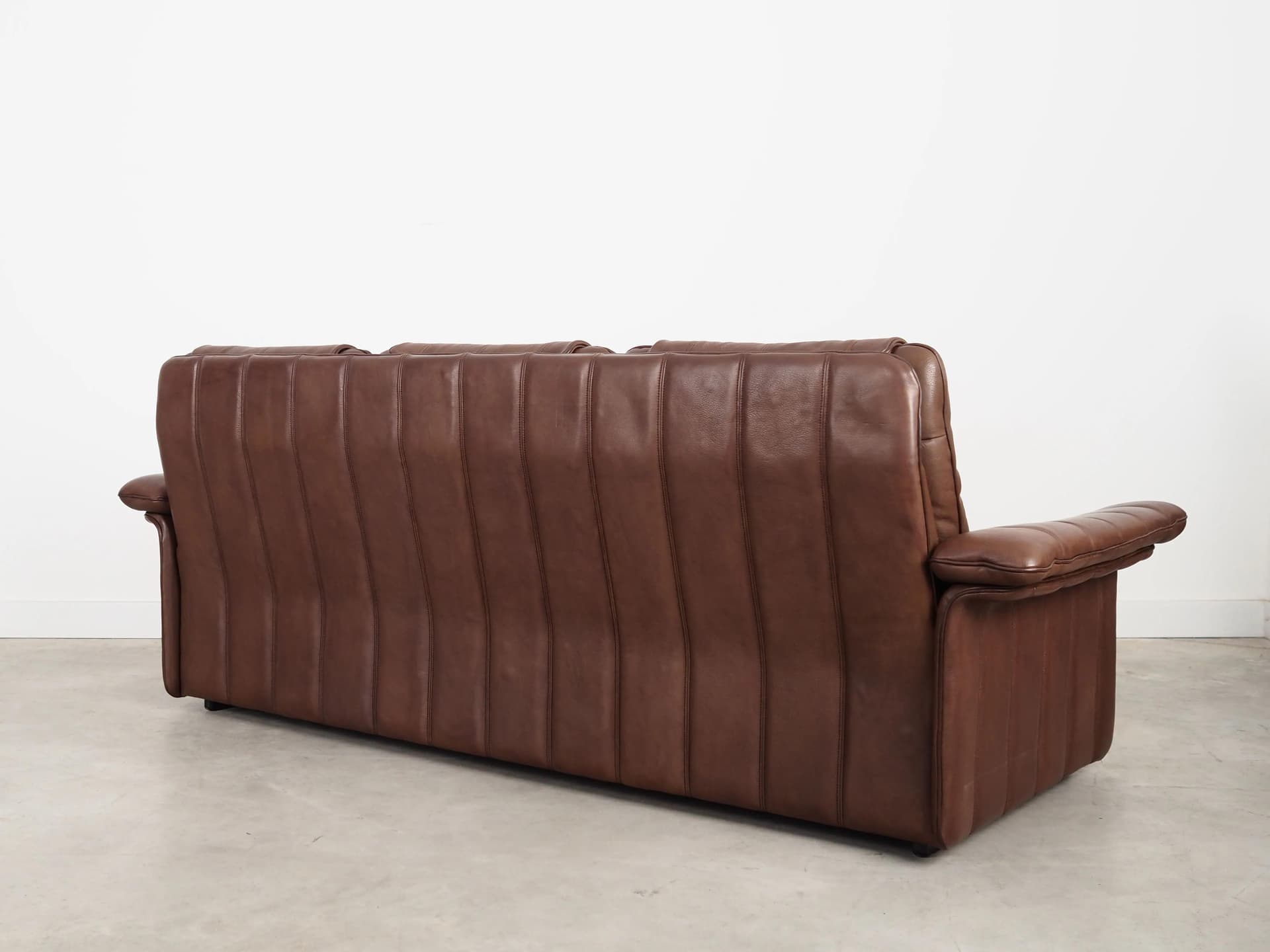 Sofa, skóra brązowy, de Sede, Szwajcaria, lata 70. - 24742