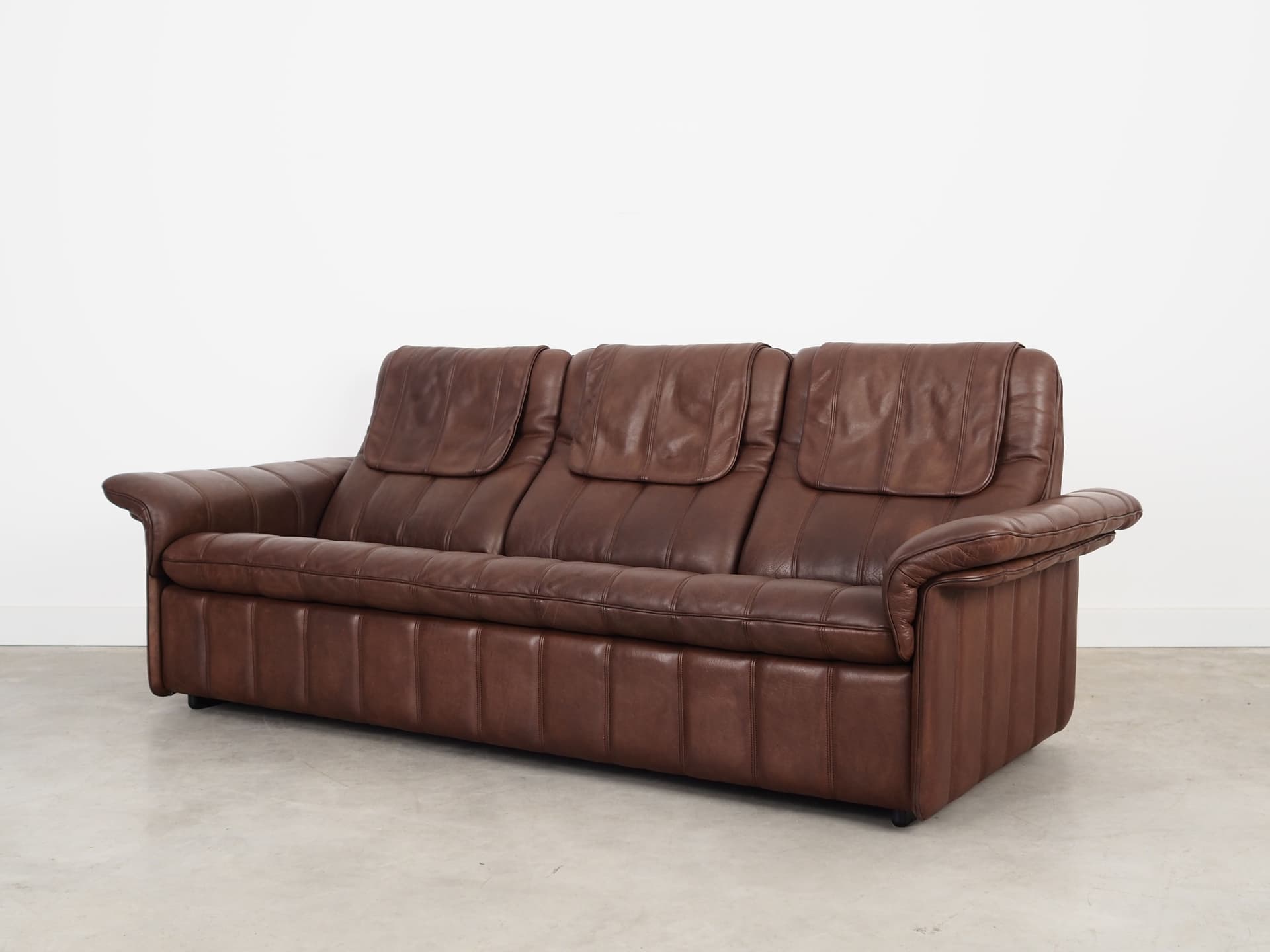 Sofa, skóra brązowy, de Sede, Szwajcaria, lata 70. - 66364