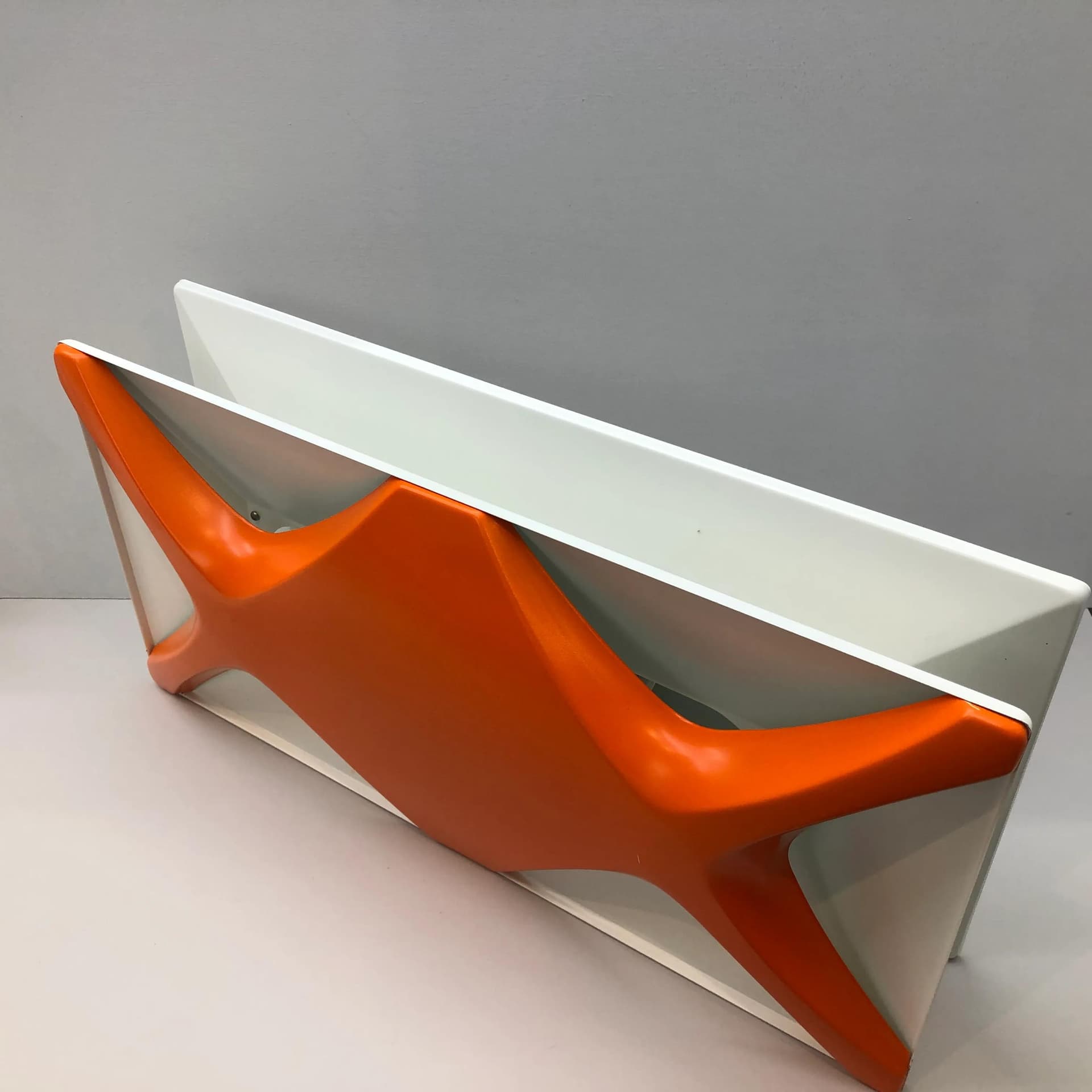 Kinkiet Space Age, pomarańczowy, metal, proj. K. Link, Niemcy, lata 70. - 24626