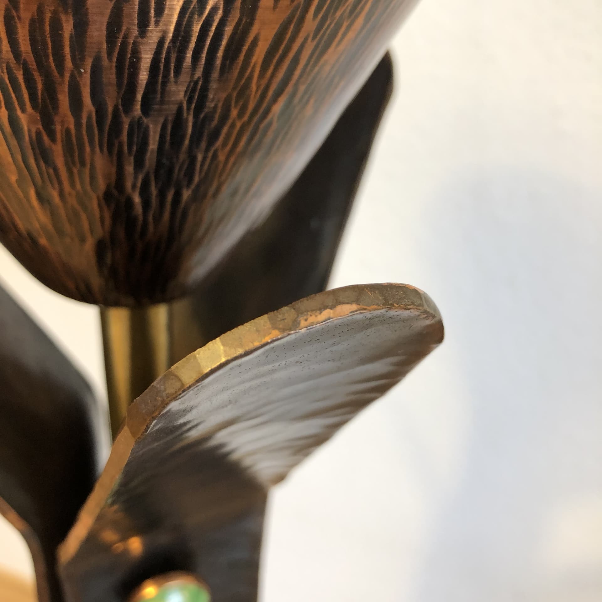 Miedziany podłogowy świecznik, Niemcy, lata 60. - 24931