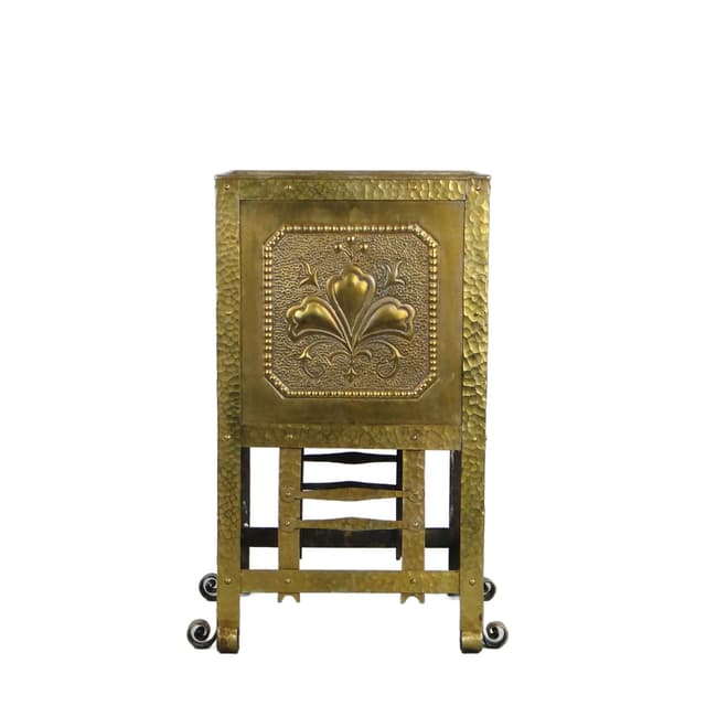 Plant Stand Art Nouveau, golden brass, Austria, early 20th c. - DIMENSION