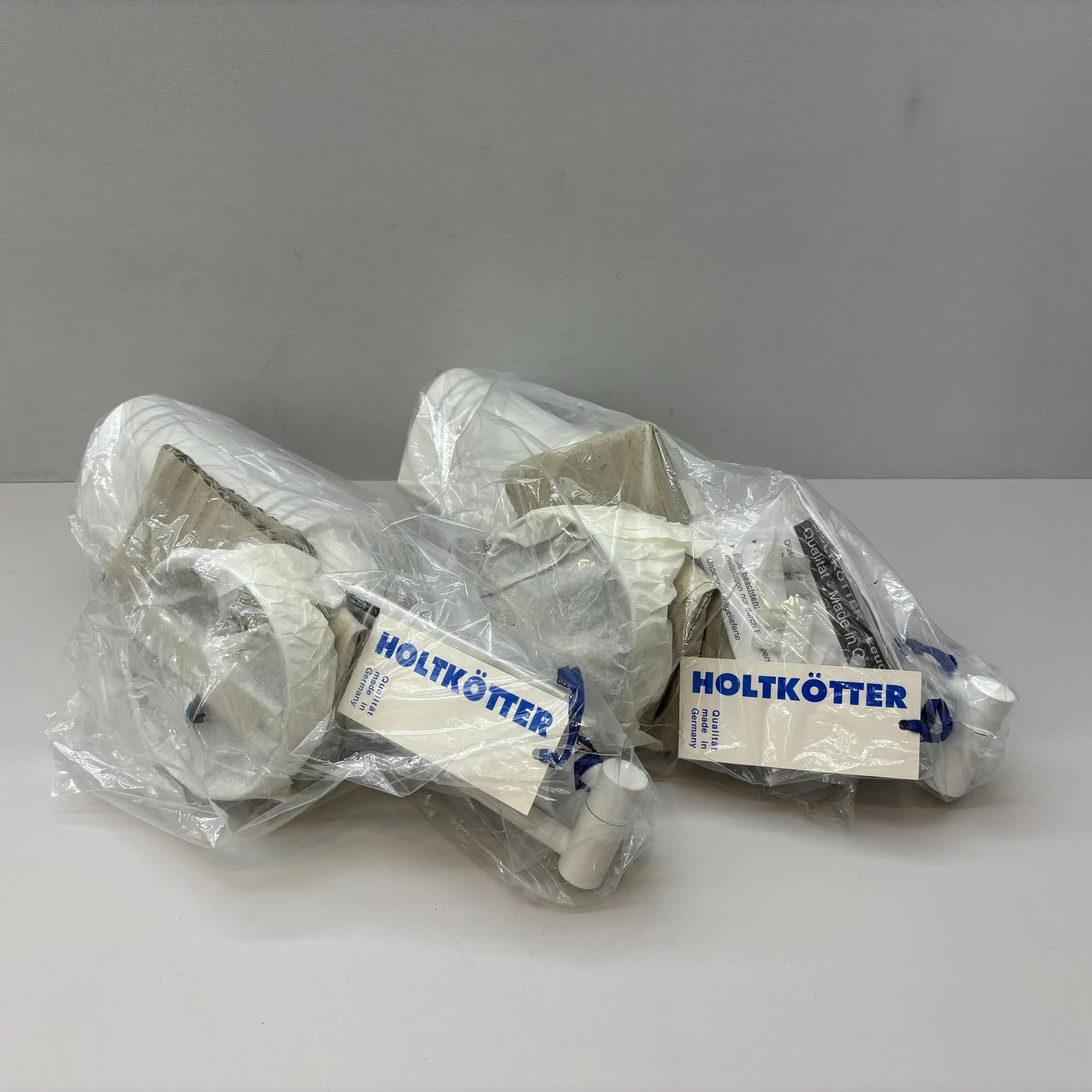 Para kinkietów, Holtkötter, metal biały, Niemcy, lata 90. - 24915